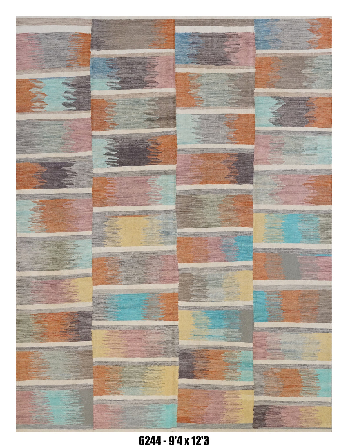 Handmade Afghan Rug — Killim 9x12
