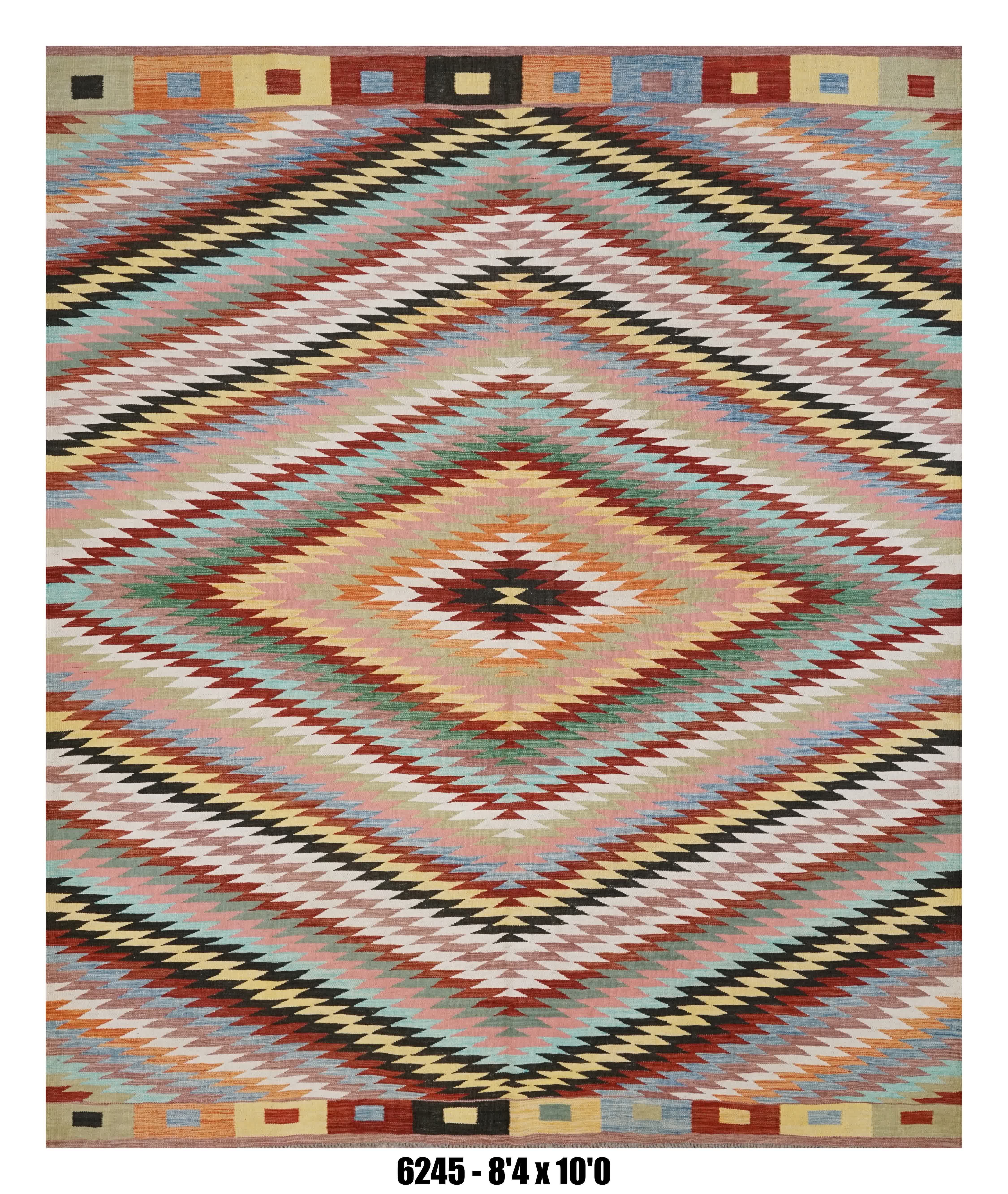 Handmade Afghan Rug — Killim 8x10