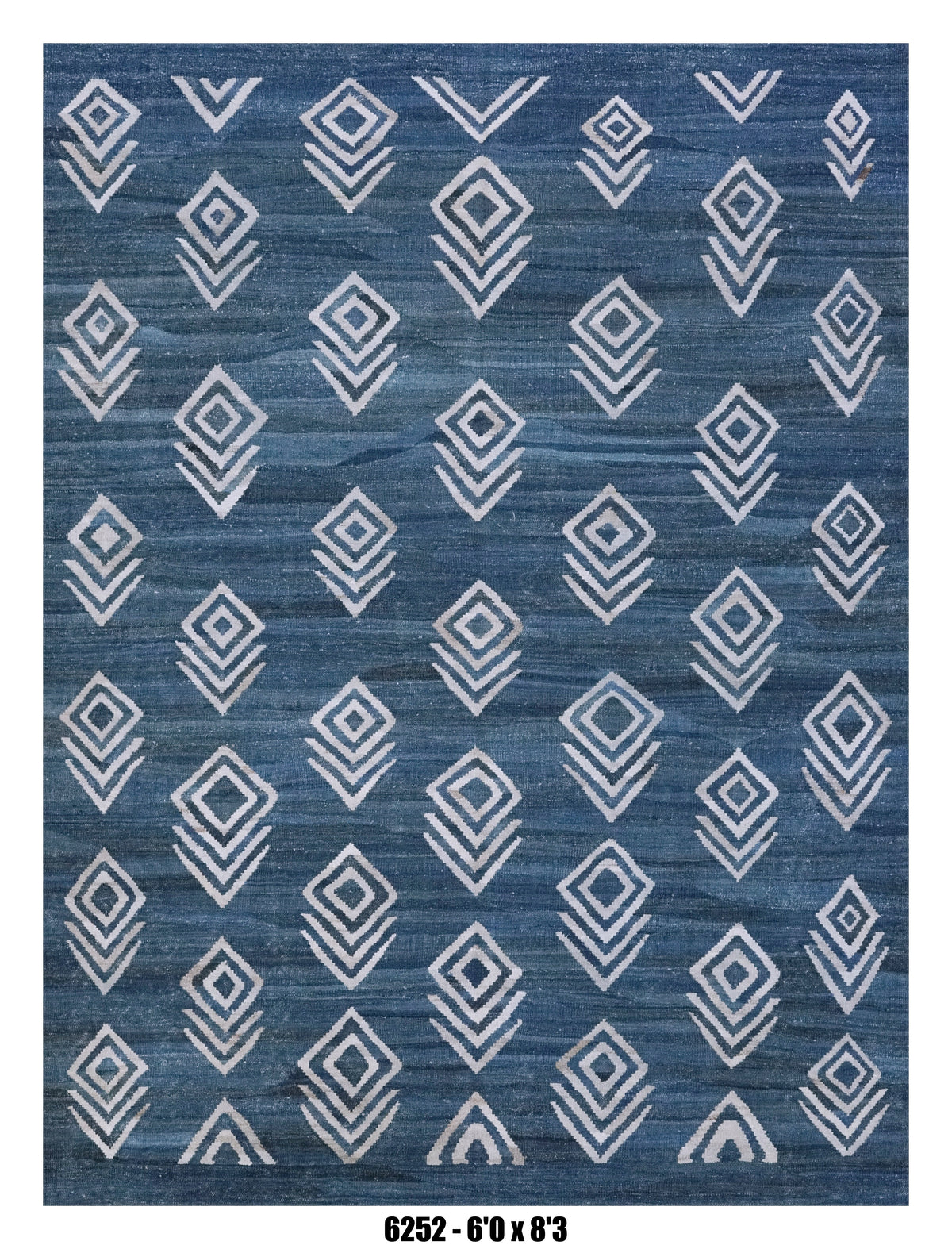Blue Geometric Kilim Area Rug