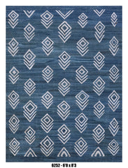 Blue Geometric Kilim Area Rug