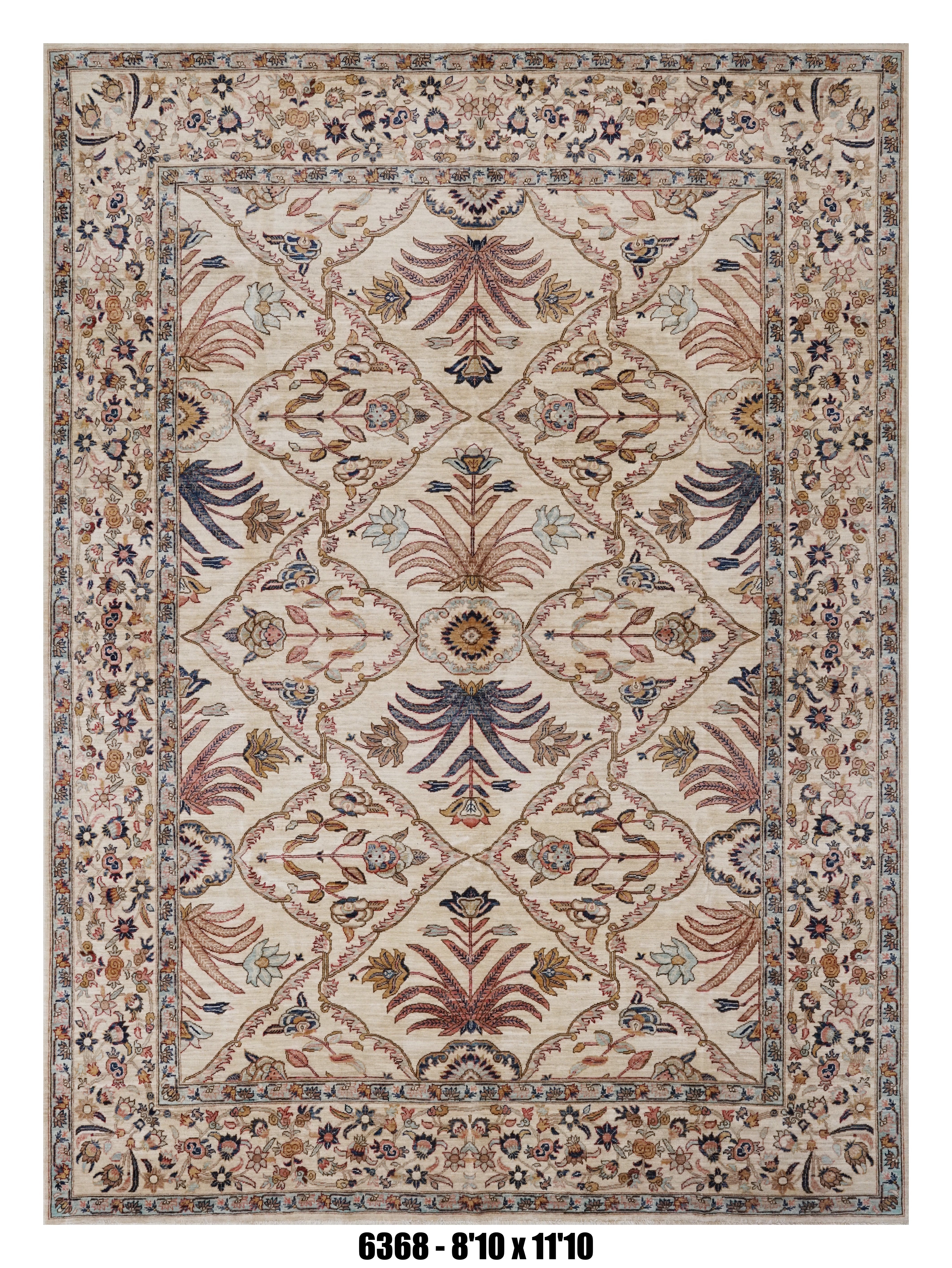 Handmade Afghan Rug — 9x12