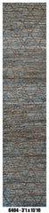 Moroccan Runner Rug 3'1" x 15'10"  | Blue Gray Taupe Diamond Lattice Hallway Rug
