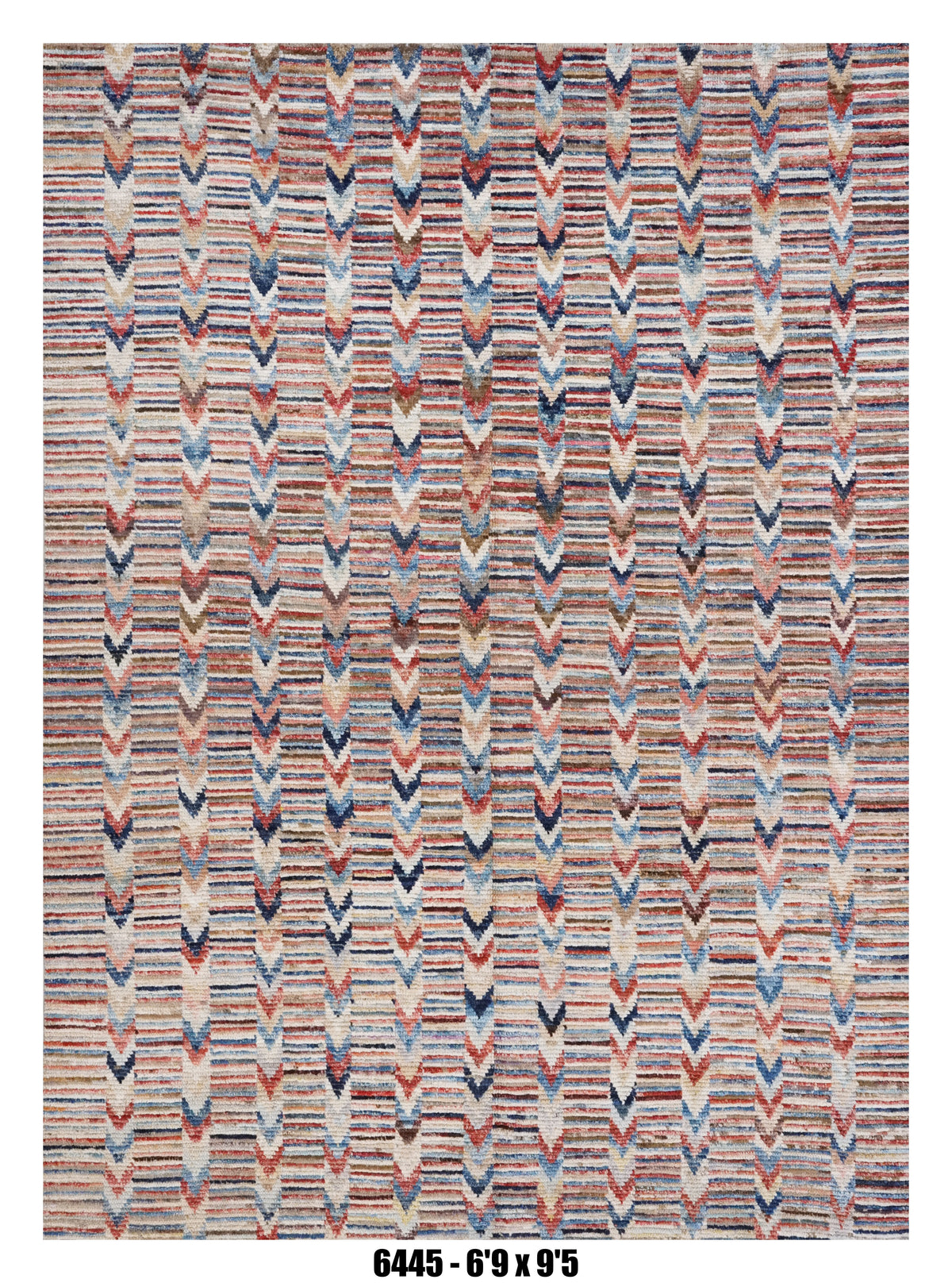 Multicolor Moroccan Rug Chevron Geometric Design