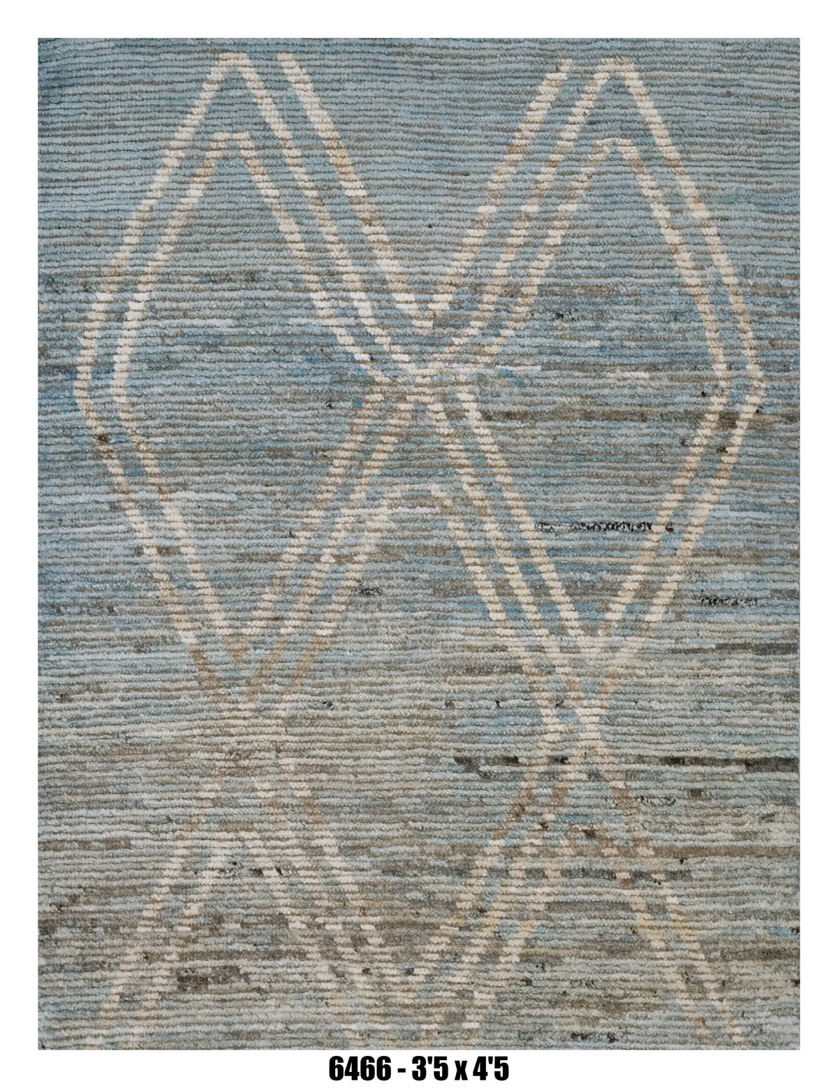 Moroccan Area Rug 3'5" x 4'5"| Geometric Diamond Pattern