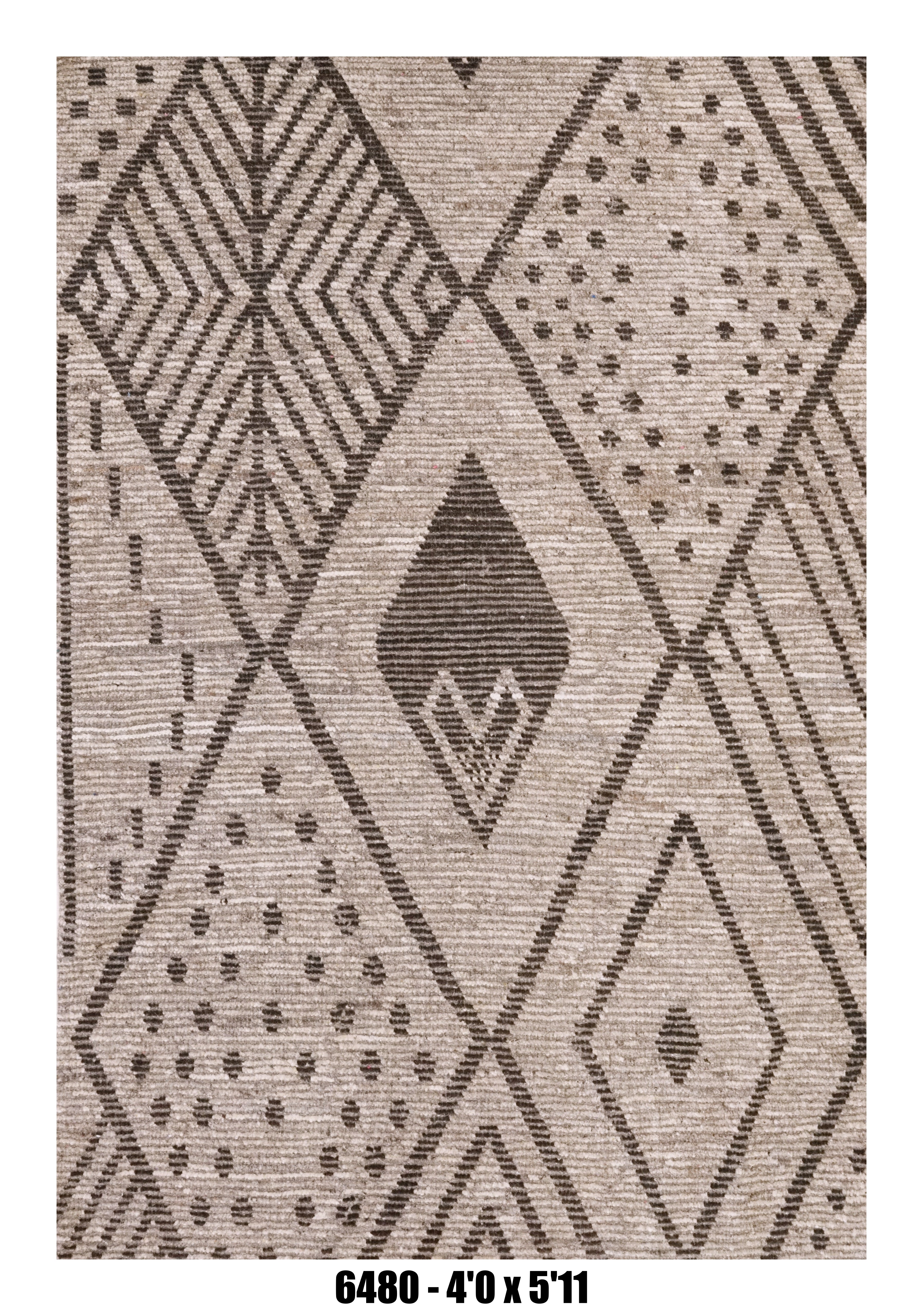 Handmade Afghan Rug — Moroccan 4x6