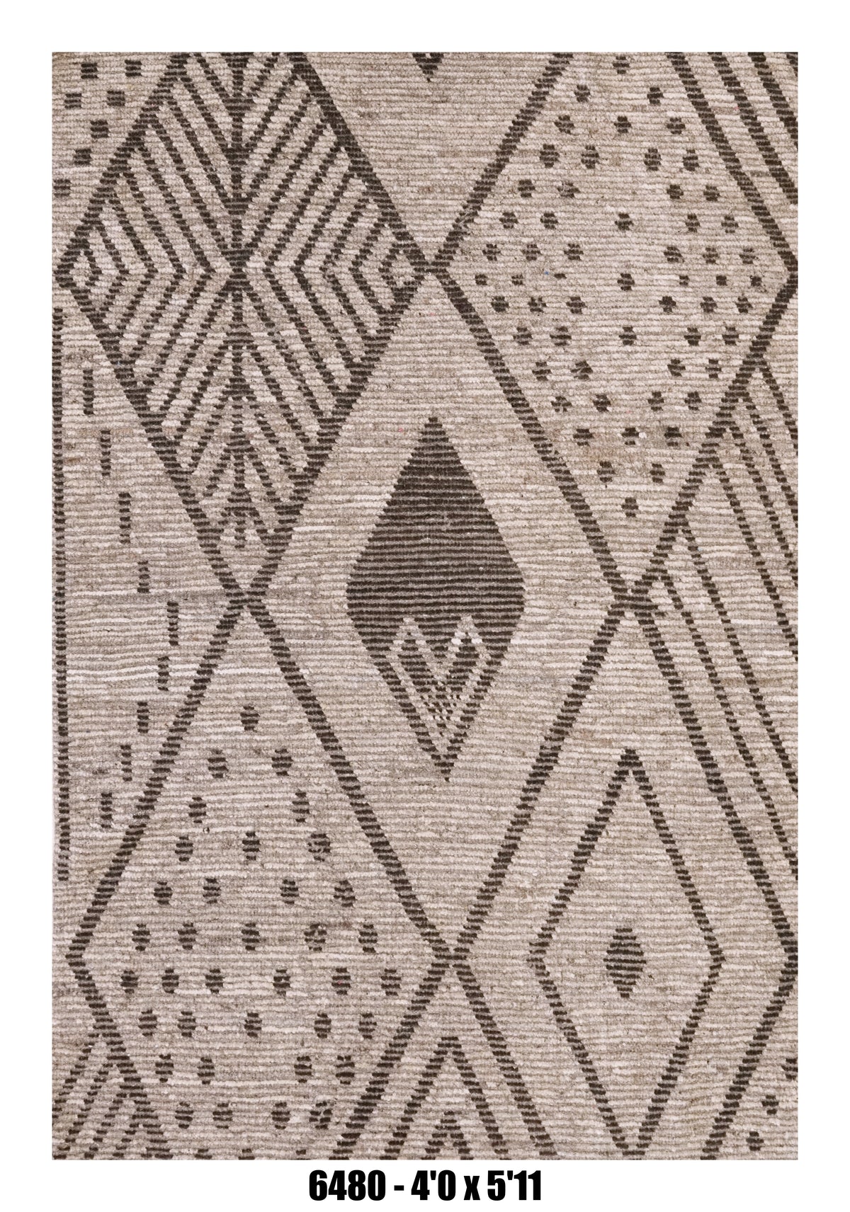 Handmade Afghan Rug — Moroccan 4x6