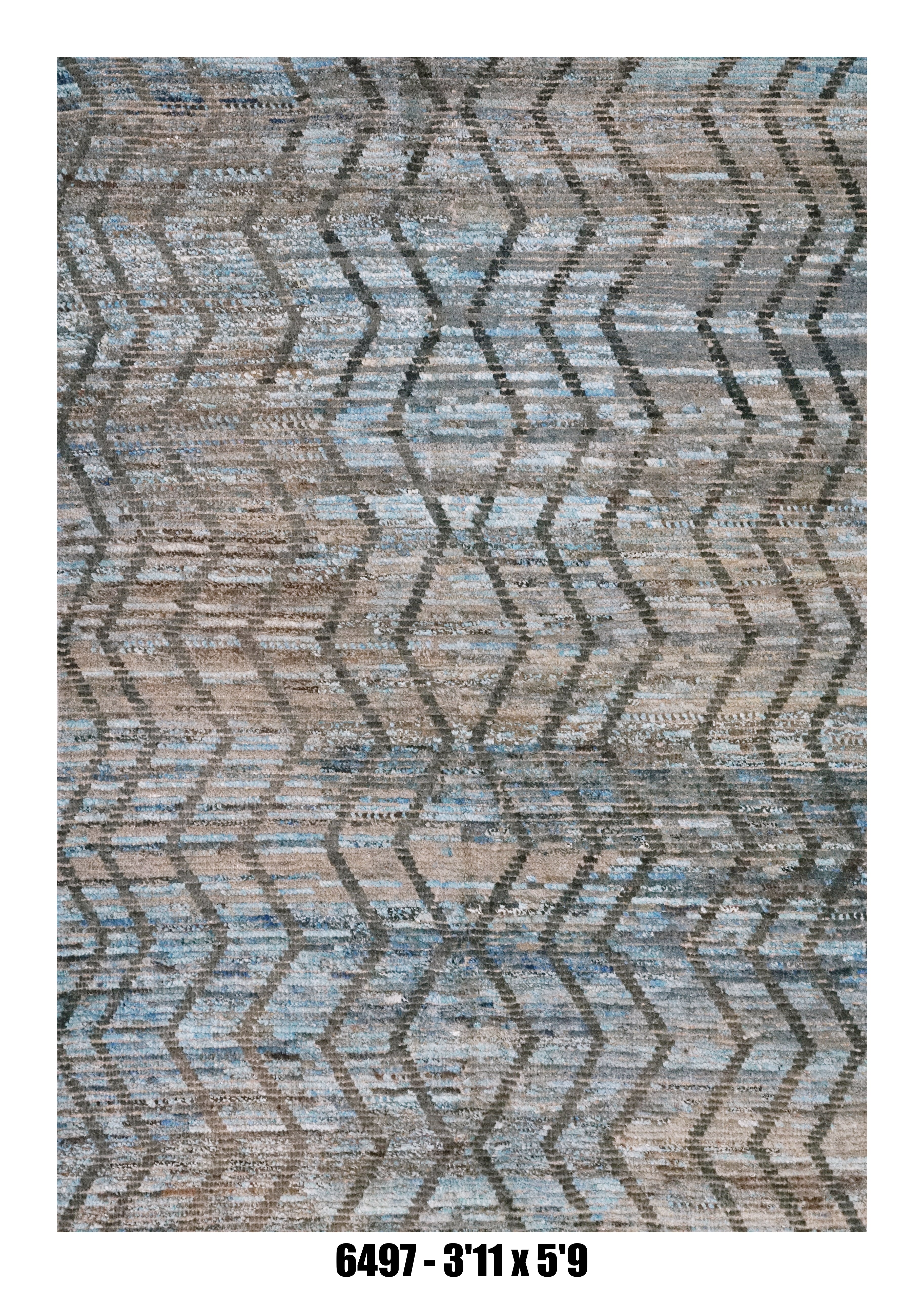 Handmade Afghan Rug — Moroccan 4x6