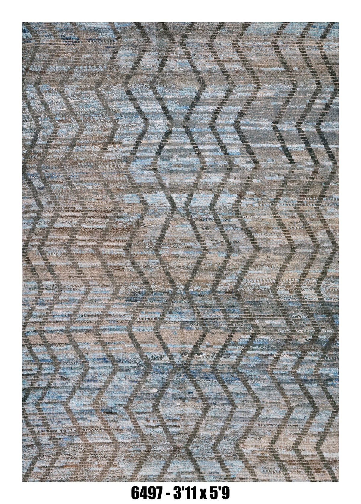 Handmade Afghan Rug — Moroccan 4x6