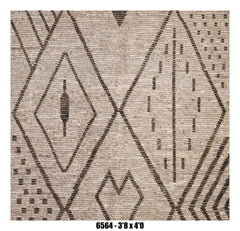 Handmade Afghan Rug — Moroccan Square - Round