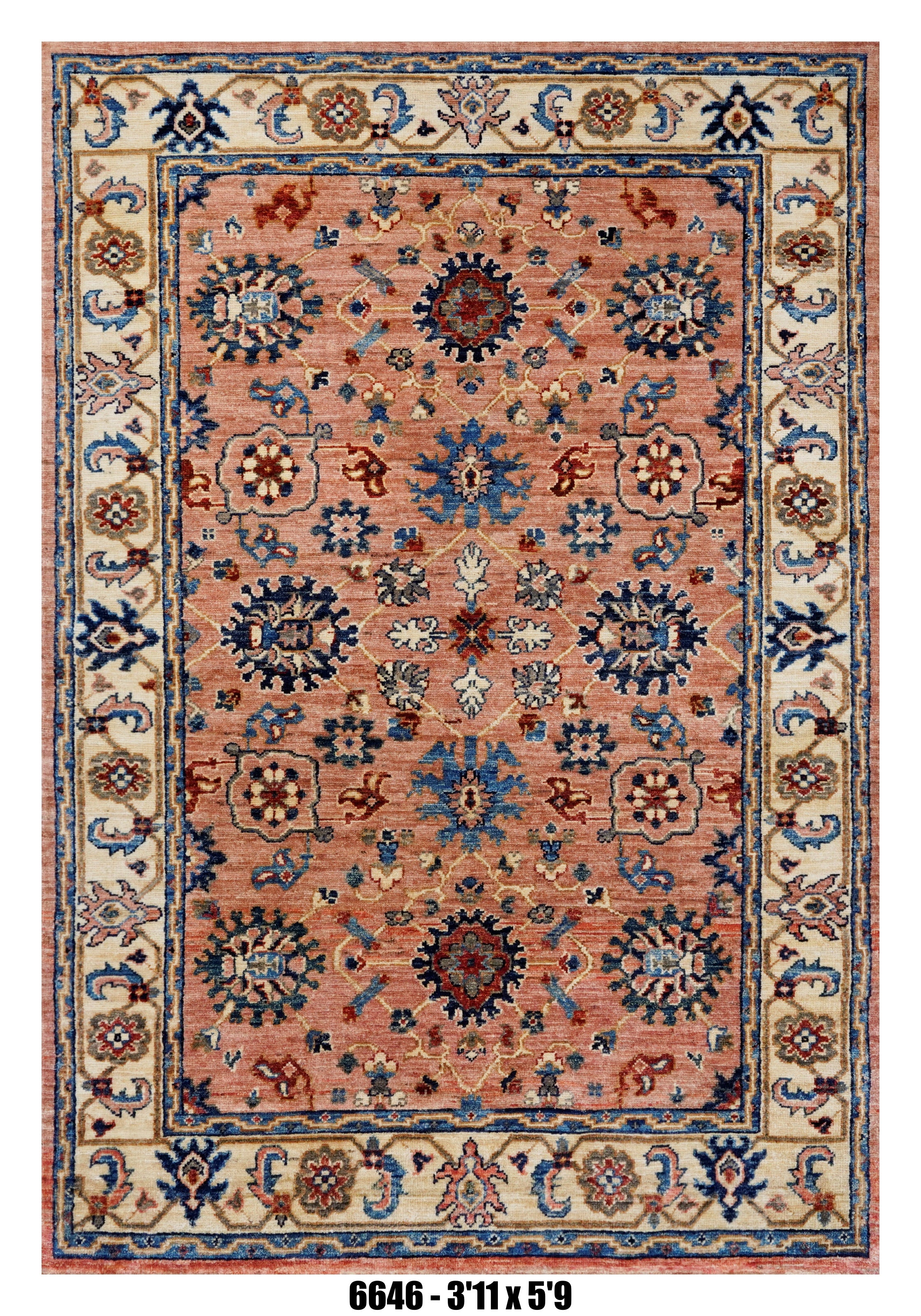 Handmade Afghan Rug — 4x6