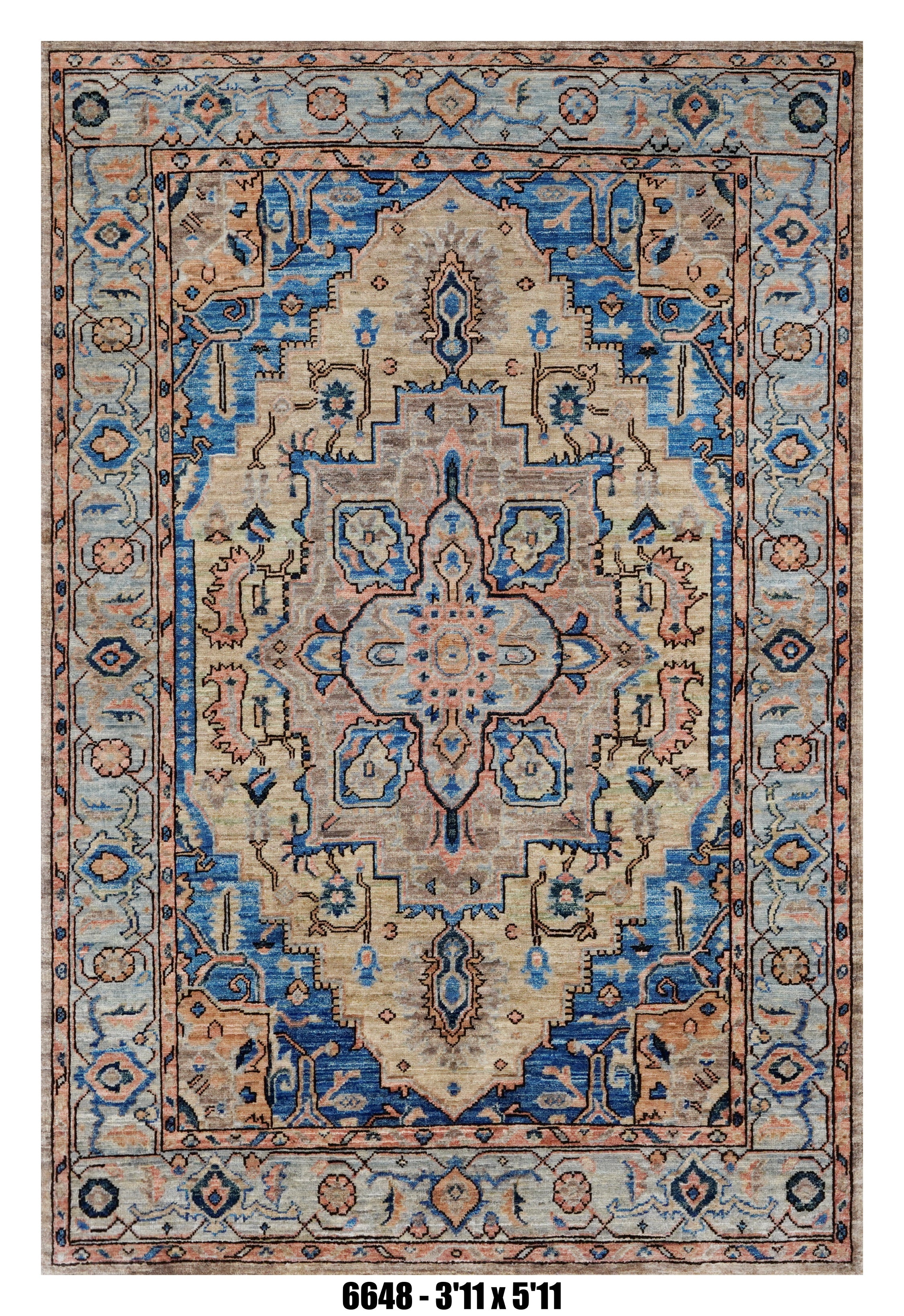 Handmade Afghan Rug — 4x6