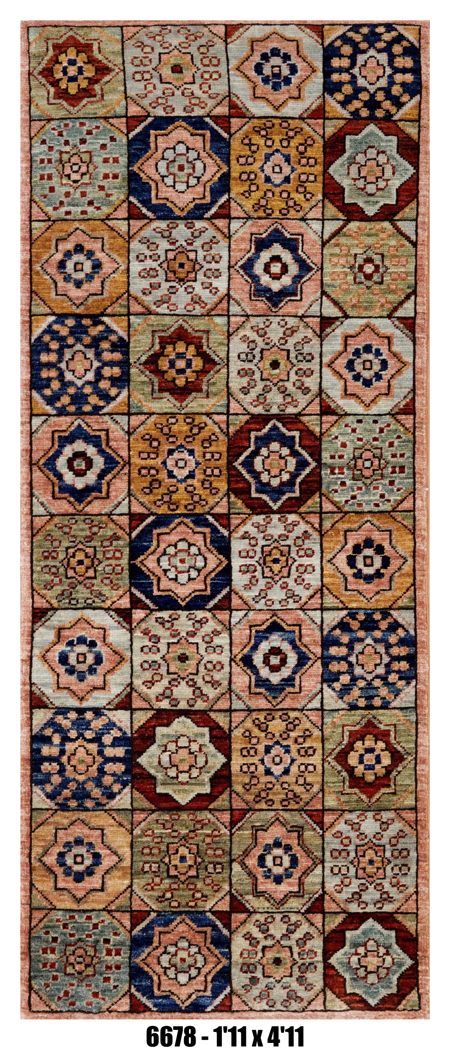 Handmade Afghan Rug — 2x5-6
