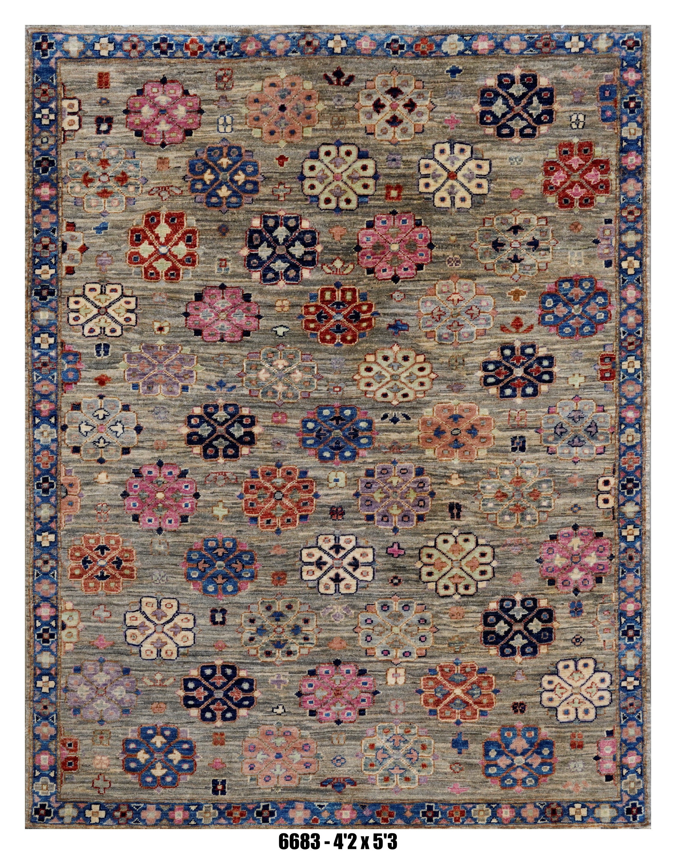 Handmade Afghan Rug — 4x6