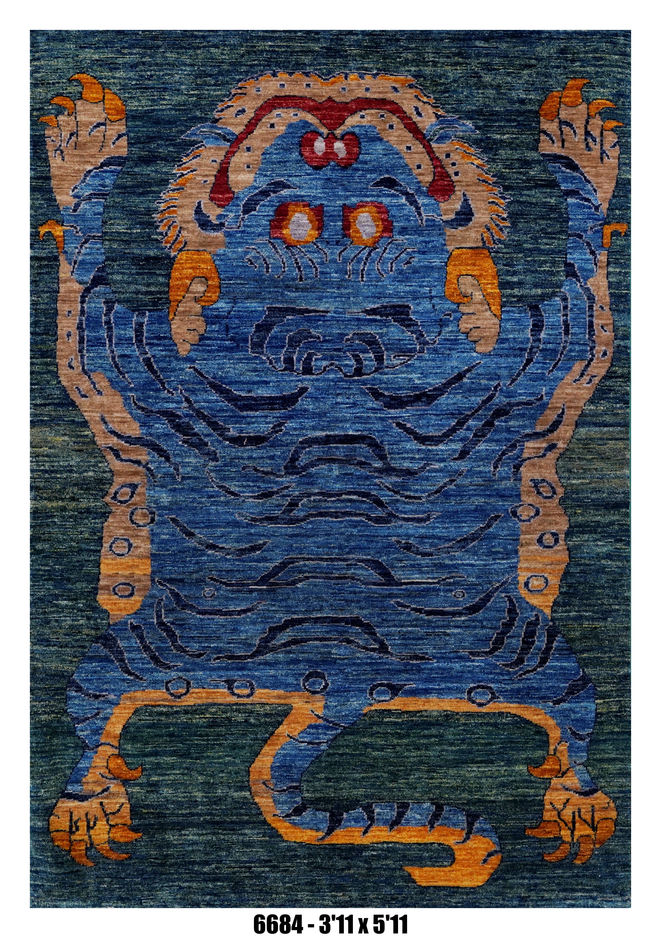 Handmade Afghan Rug — 4x6