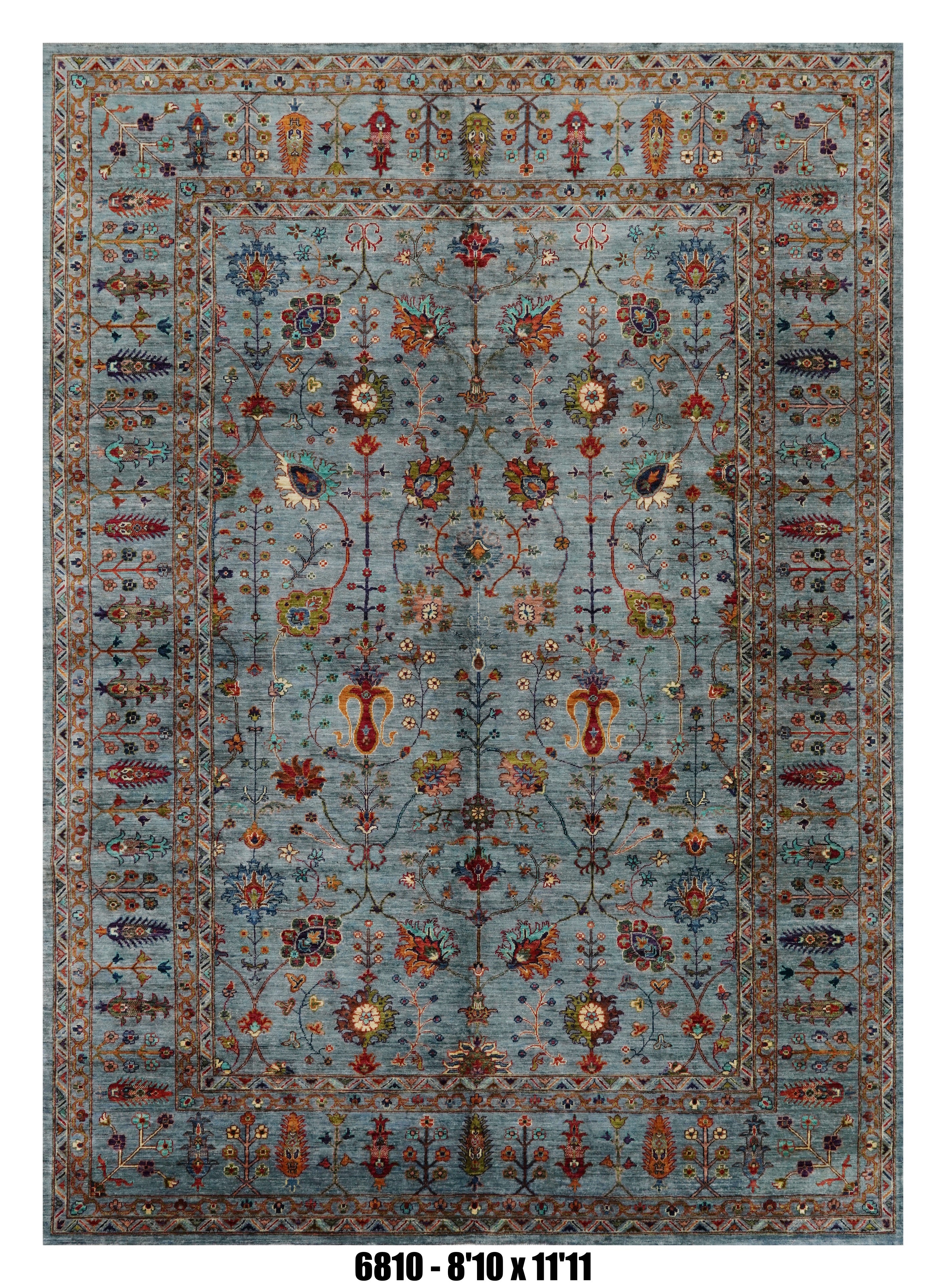 Handmade Afghan Rug — 9x12