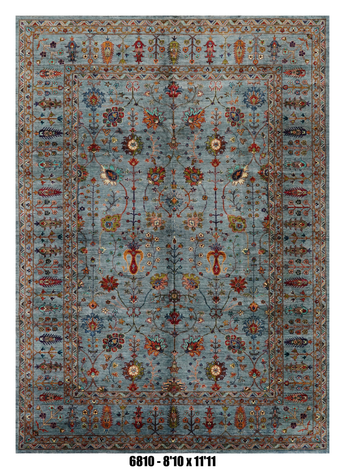 Handmade Afghan Rug — 9x12