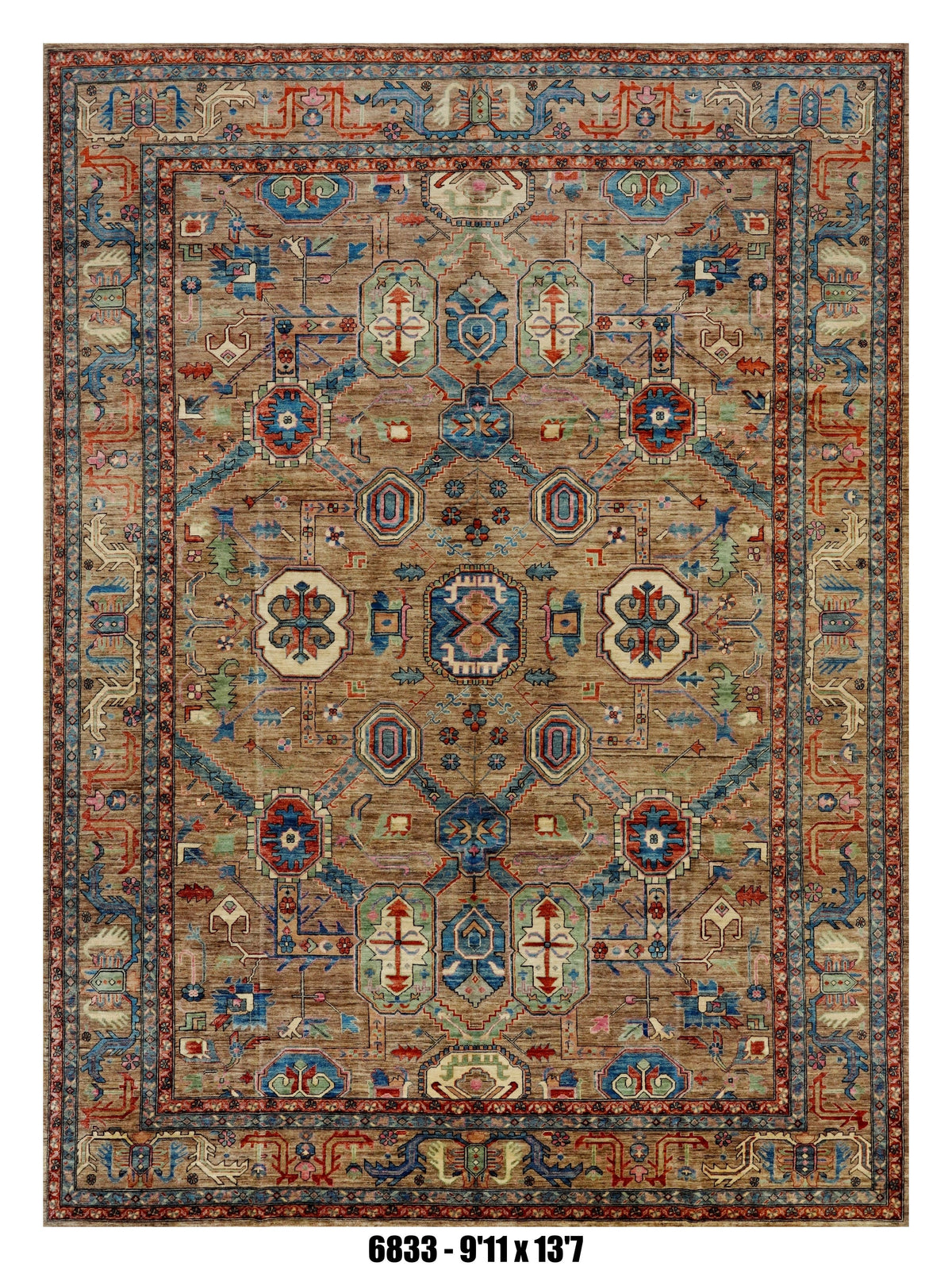 Handmade Afghan Rug — 10x14