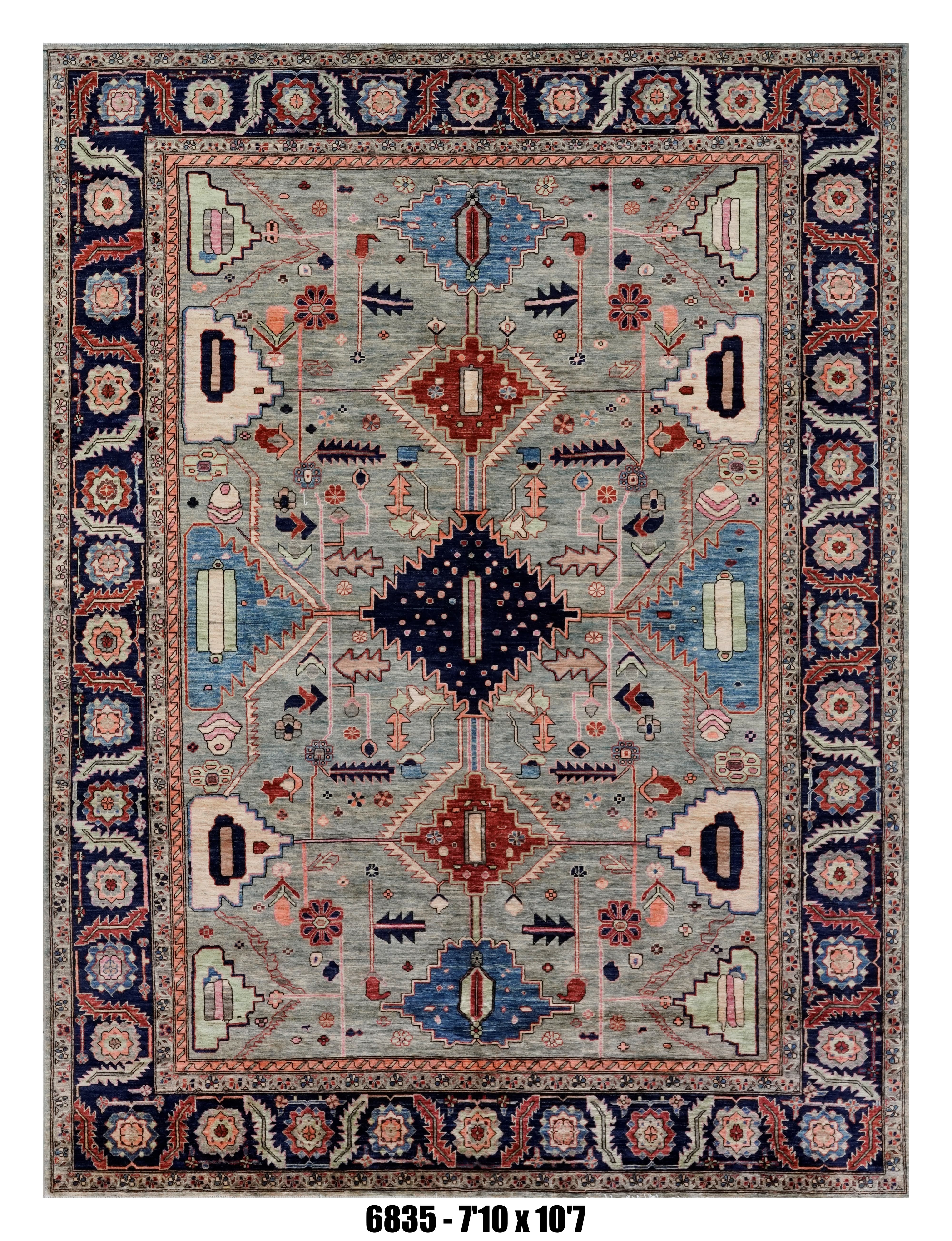 Handmade Afghan Rug — 8x10