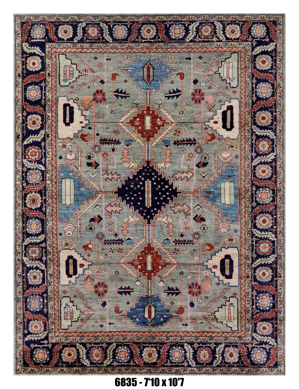 Handmade Afghan Rug — 8x10