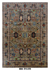 Handmade Afghan Rug — 10x14