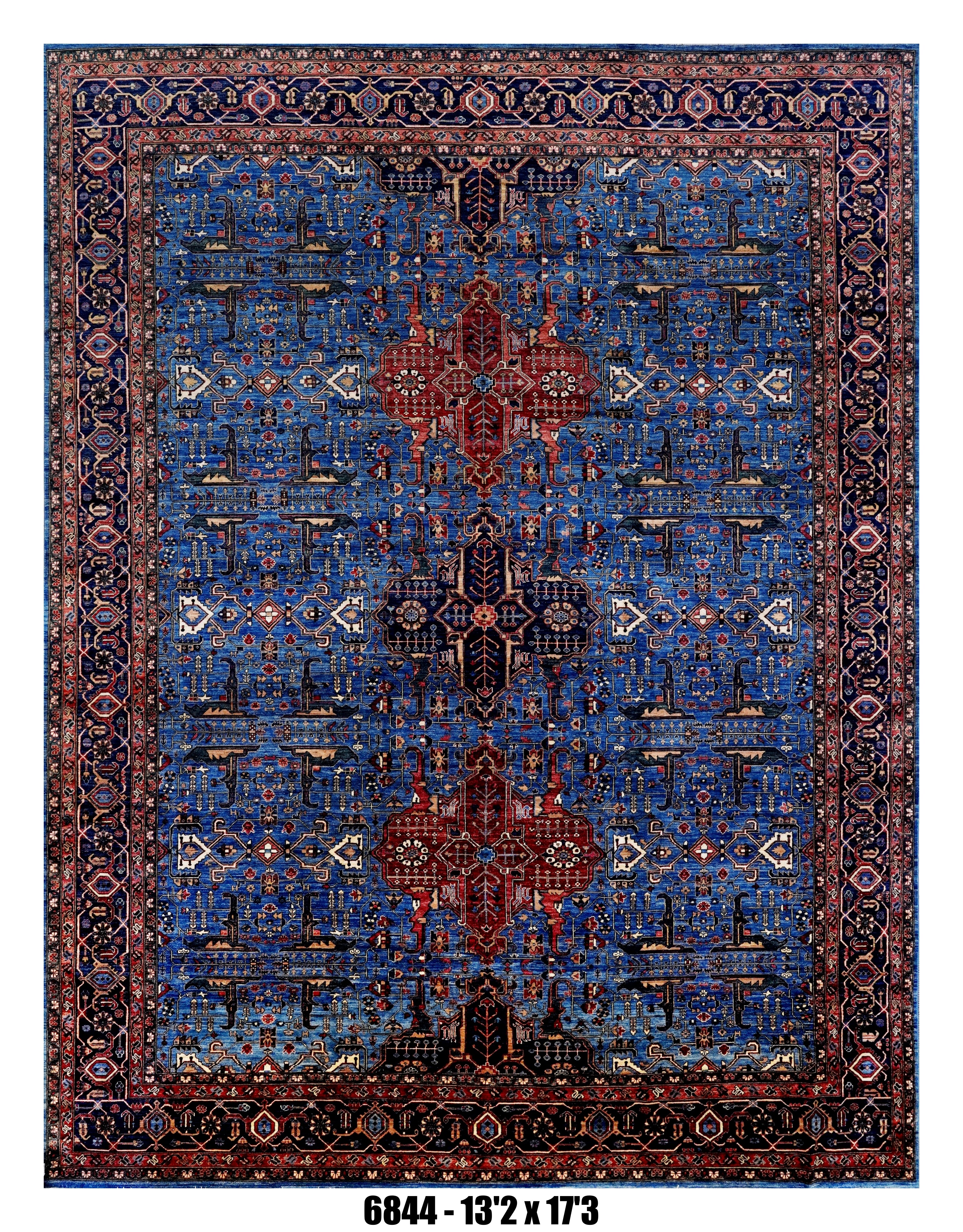 Handmade Afghan Rug — 12x15+