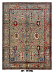 Handmade Afghan Rug — 9x12