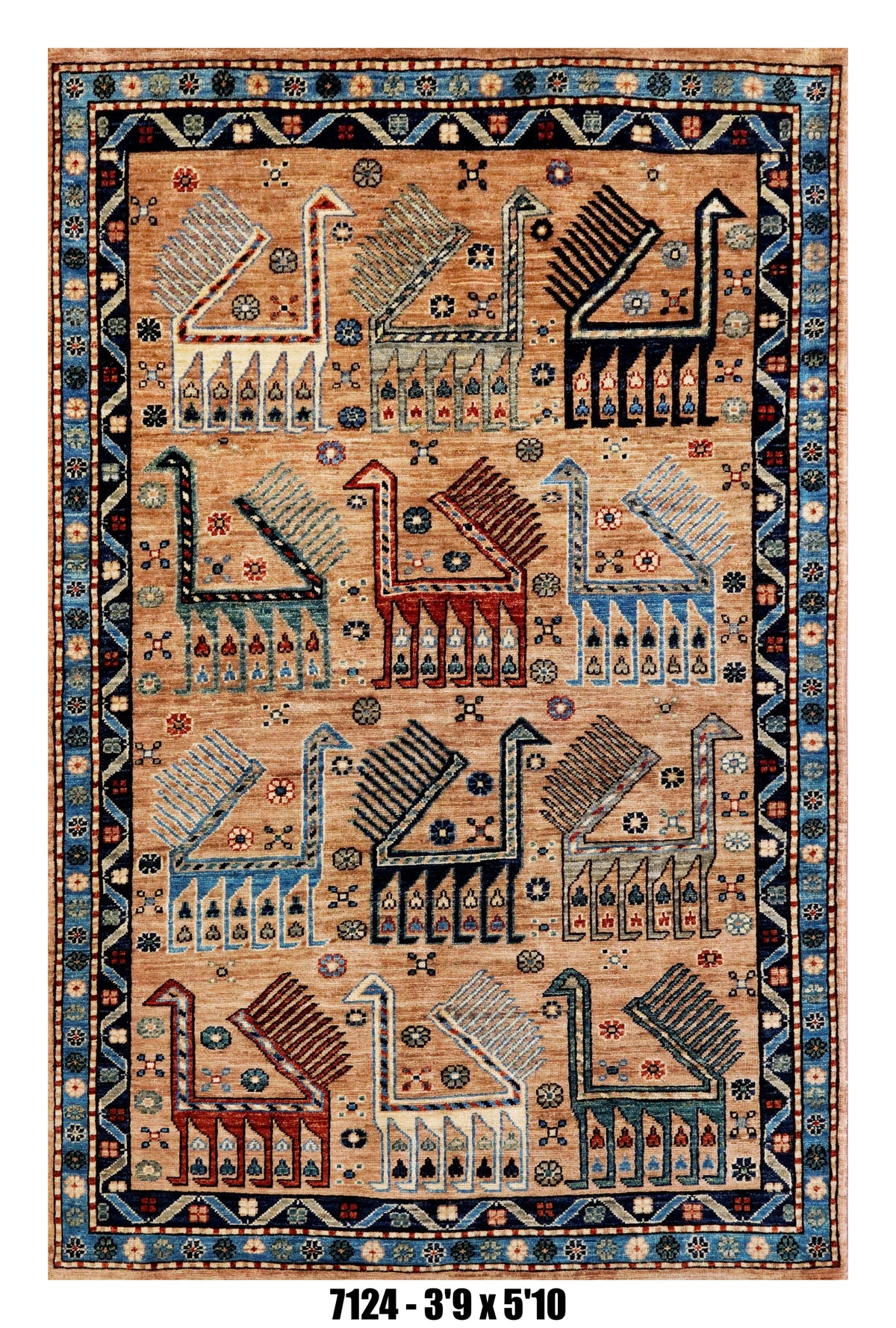 Handmade Afghan Rug — 4x6