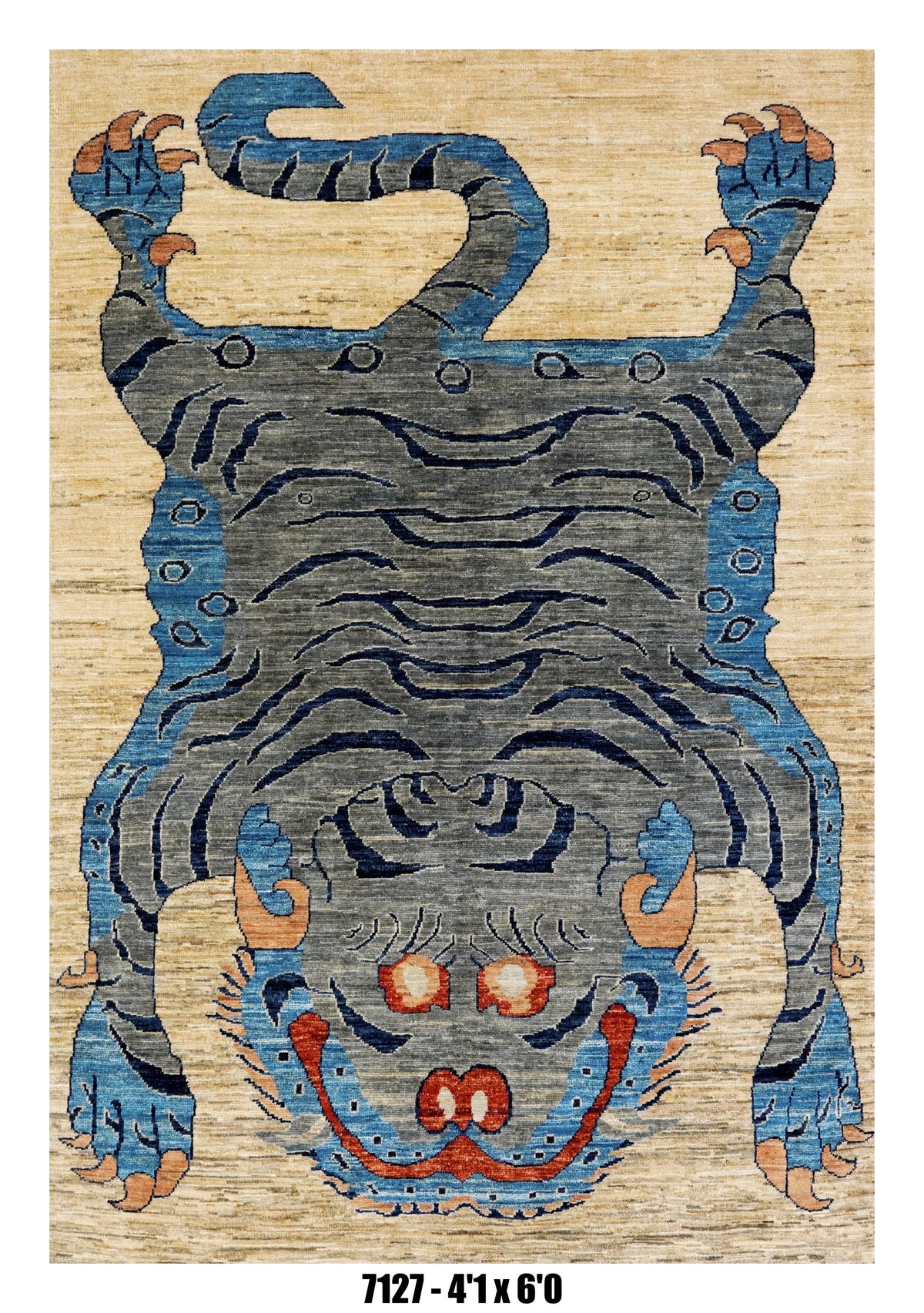 Handmade Afghan Rug — 4x6