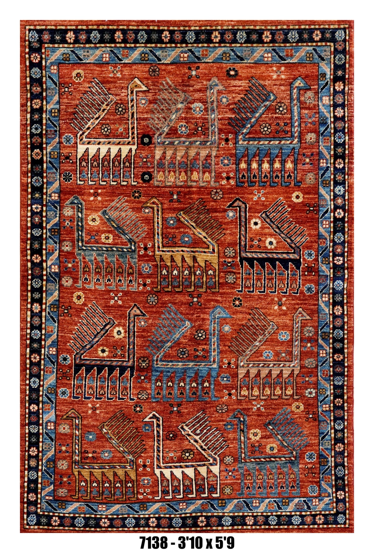 Handmade Afghan Rug — 4x6