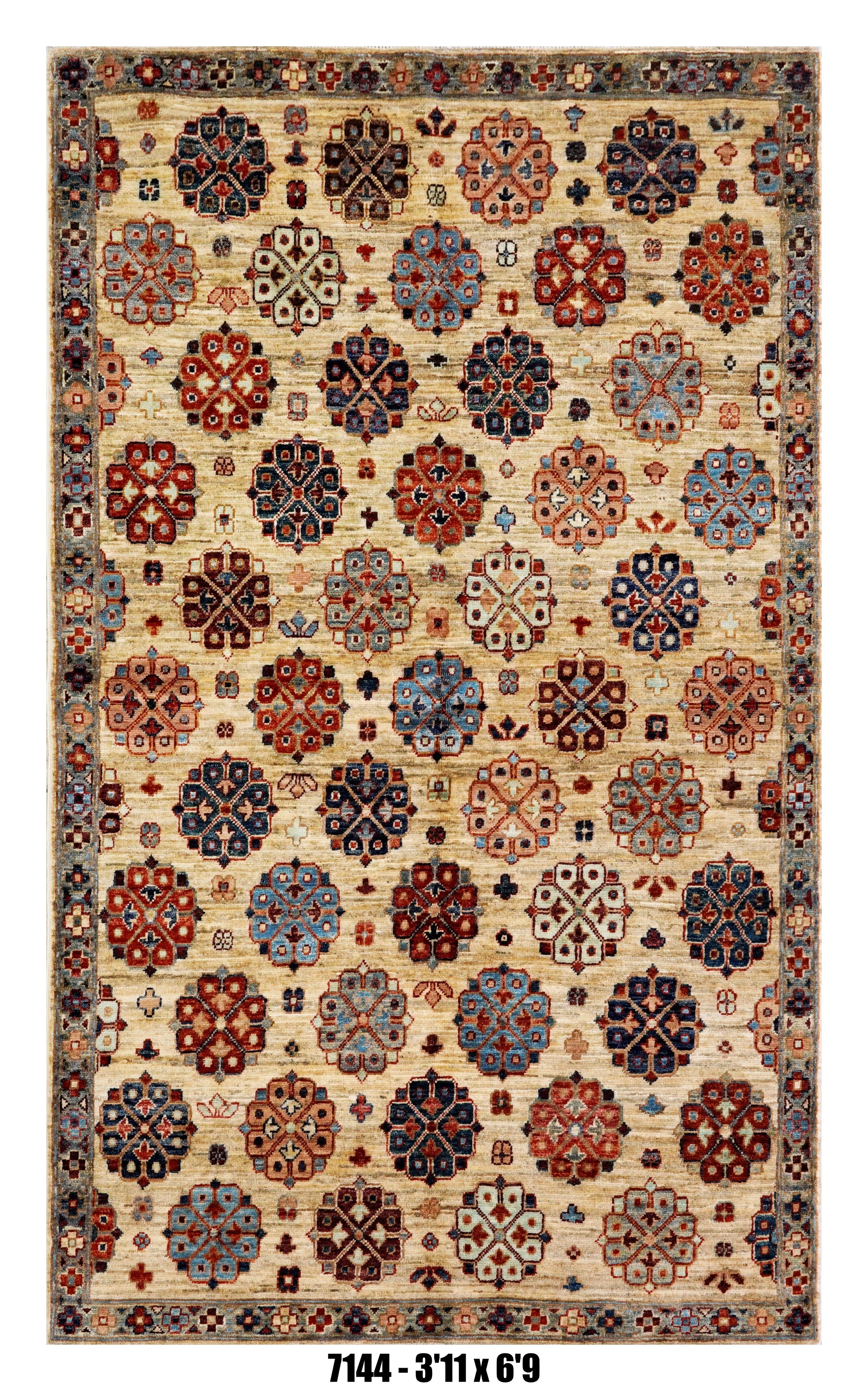 Handmade Afghan Rug — 4x6
