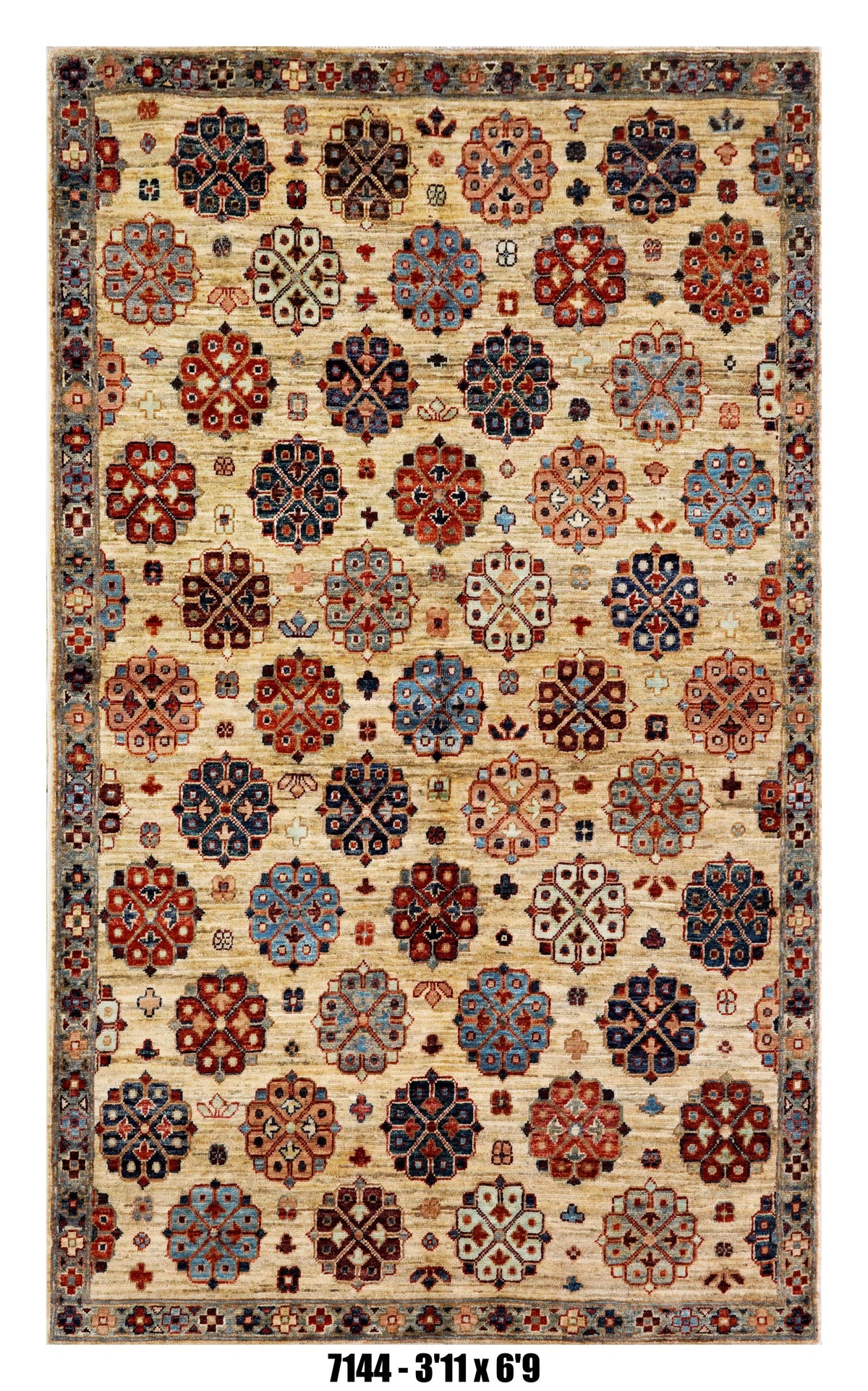 Handmade Afghan Rug — 4x6