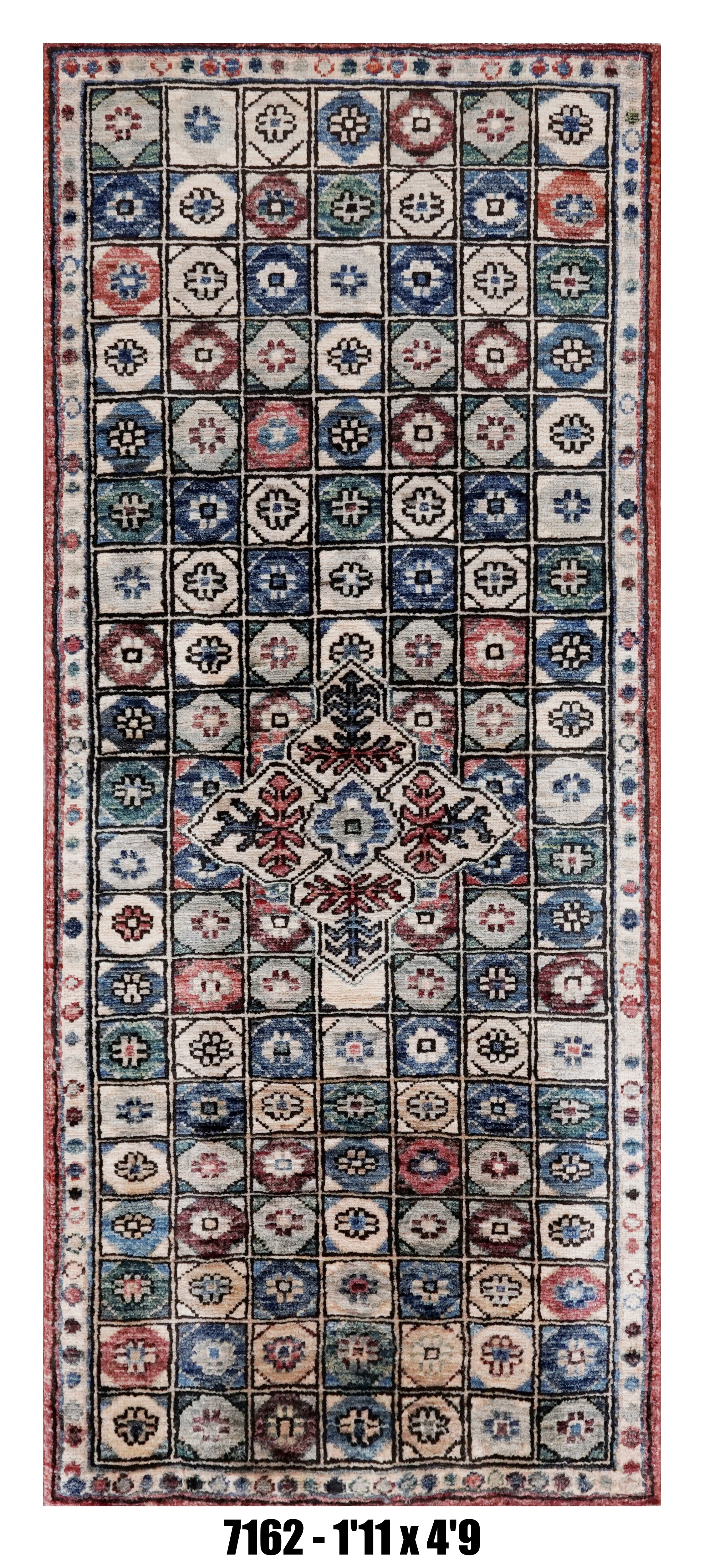 Handmade Afghan Rug — 2x5-6