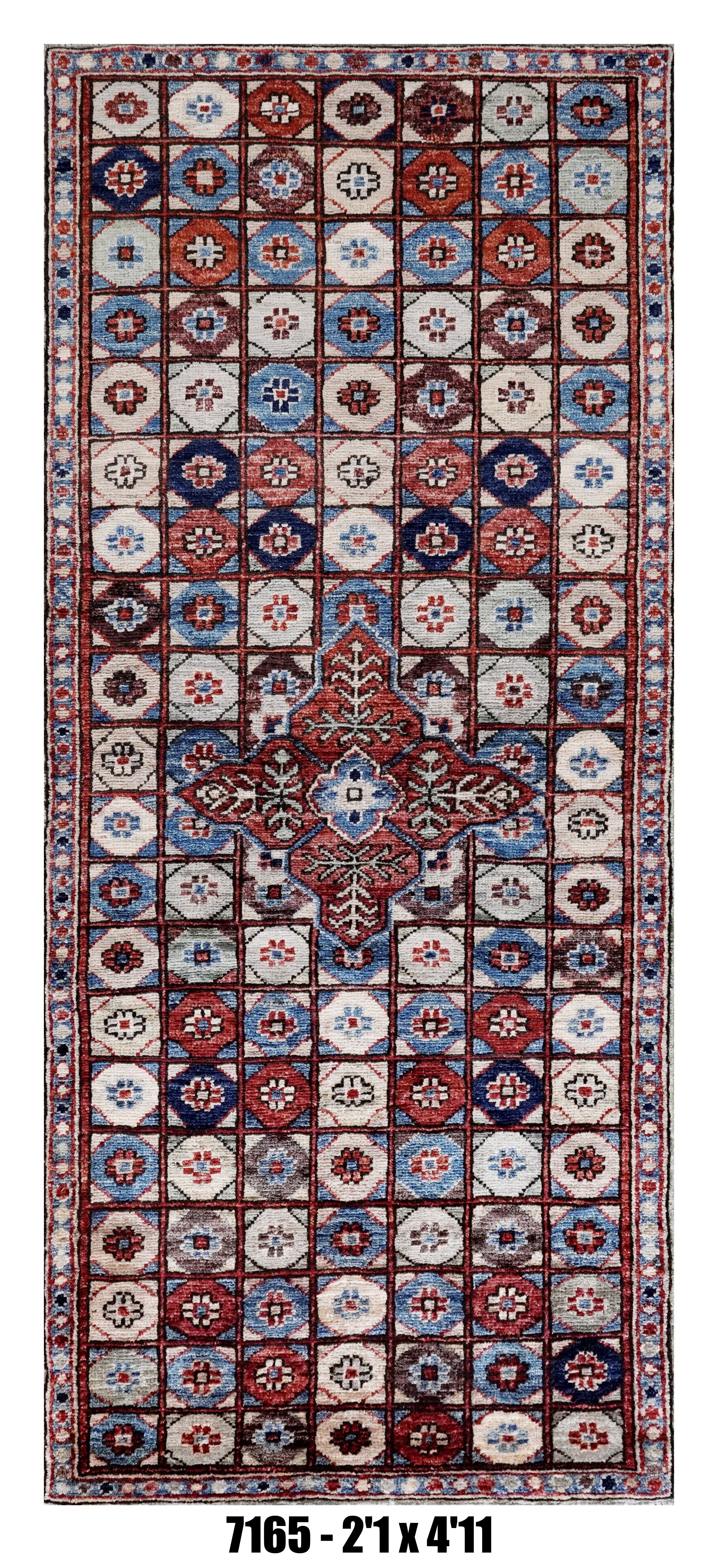 Handmade Afghan Rug — 2x5-6