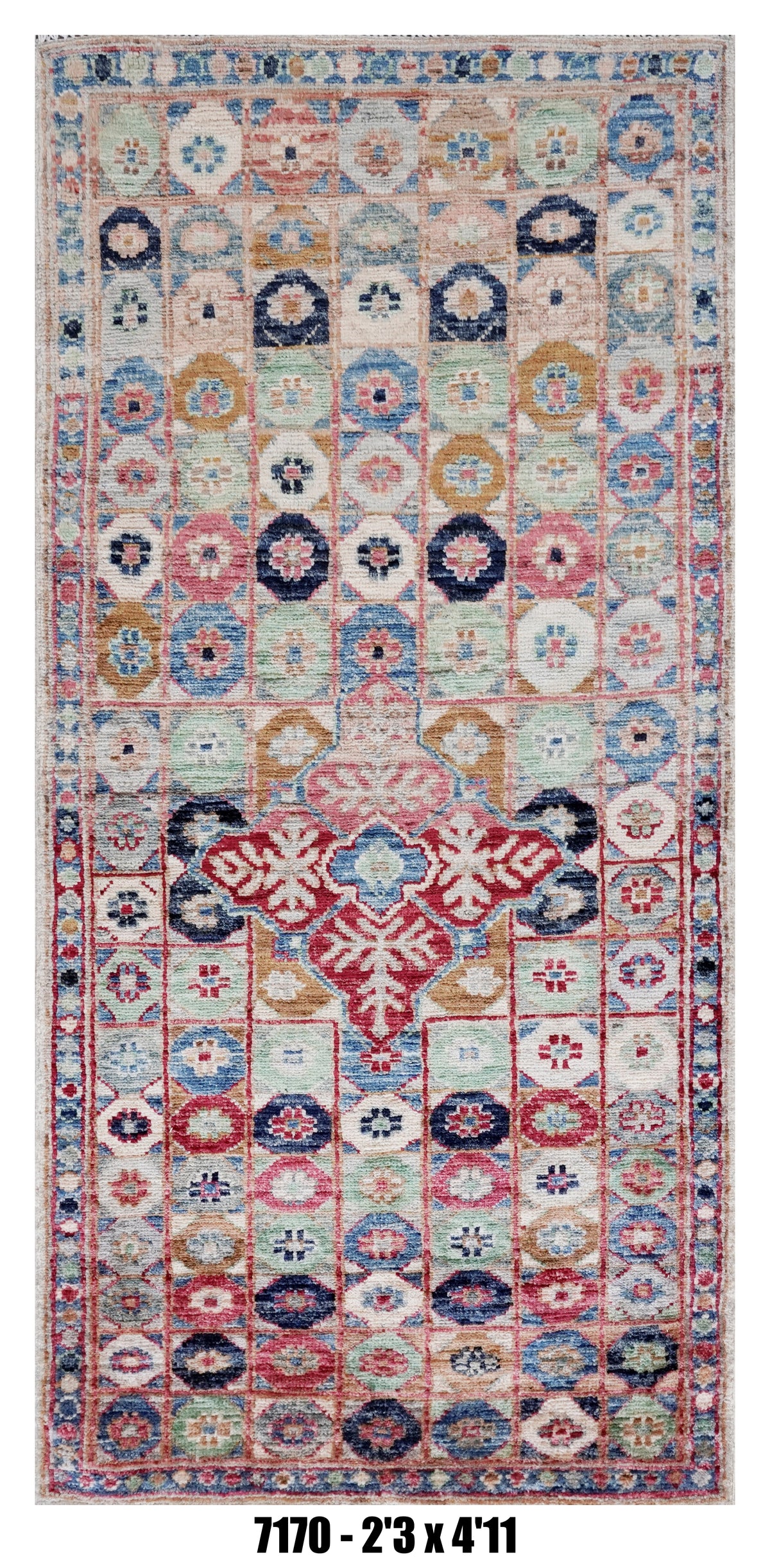 Handmade Afghan Rug — 2x5-6