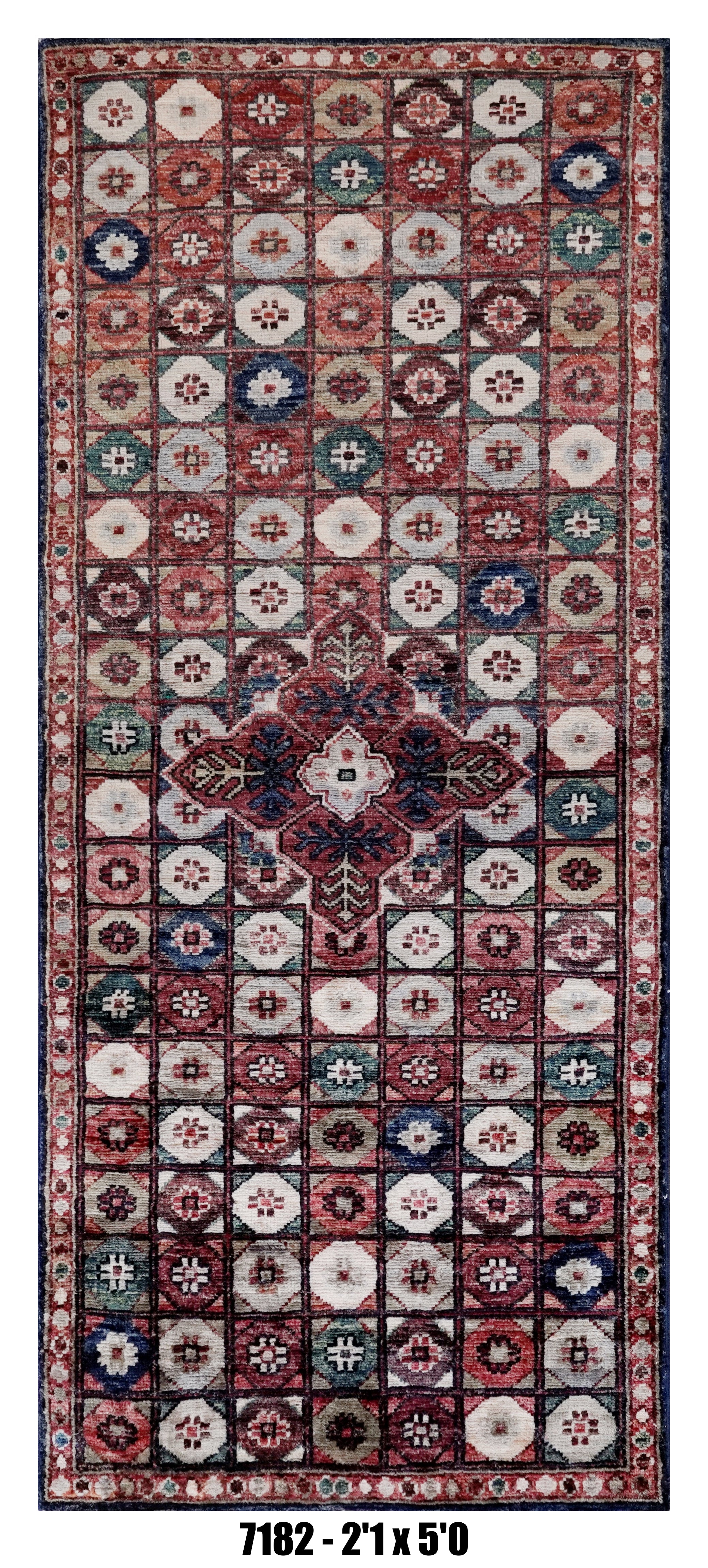 Handmade Afghan Rug — 2x5-6