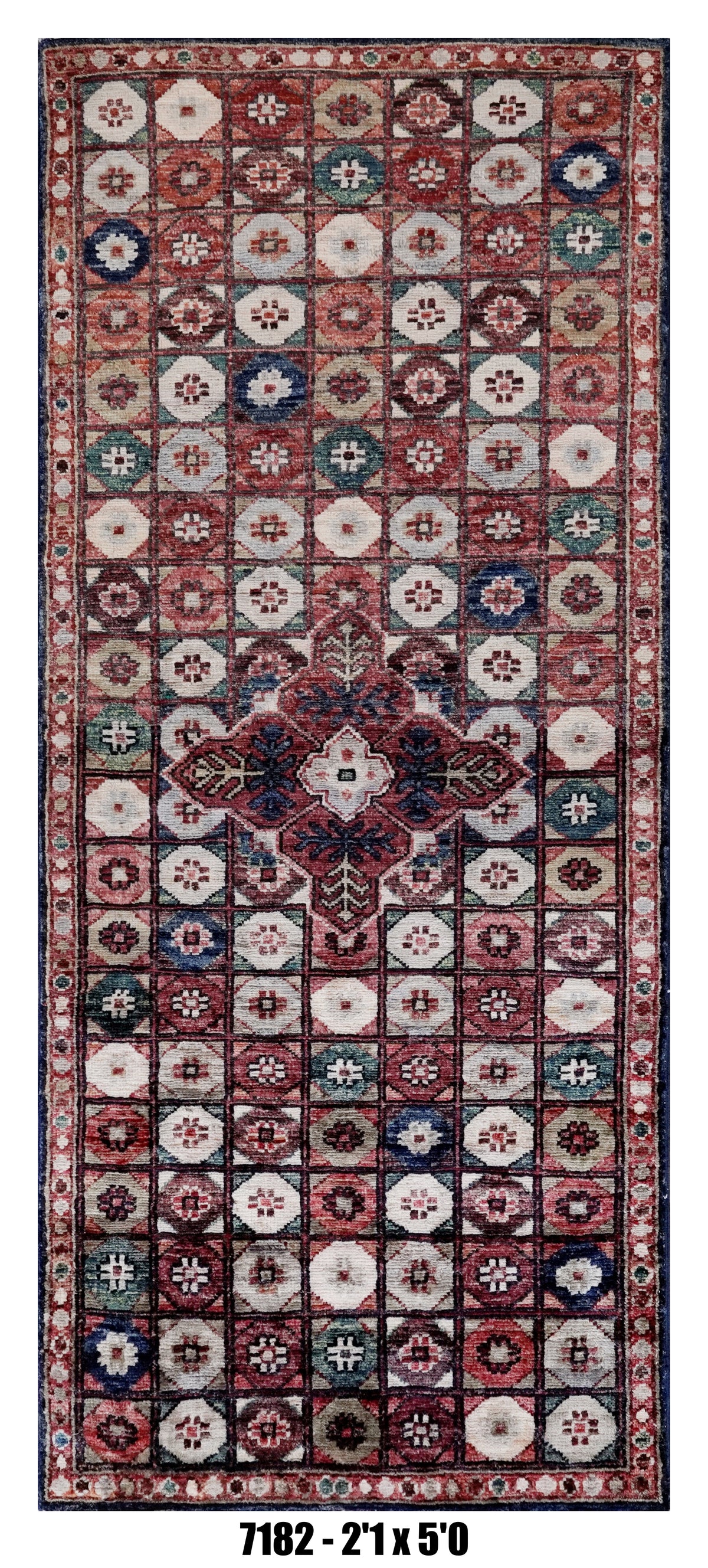 Handmade Afghan Rug — 2x5-6