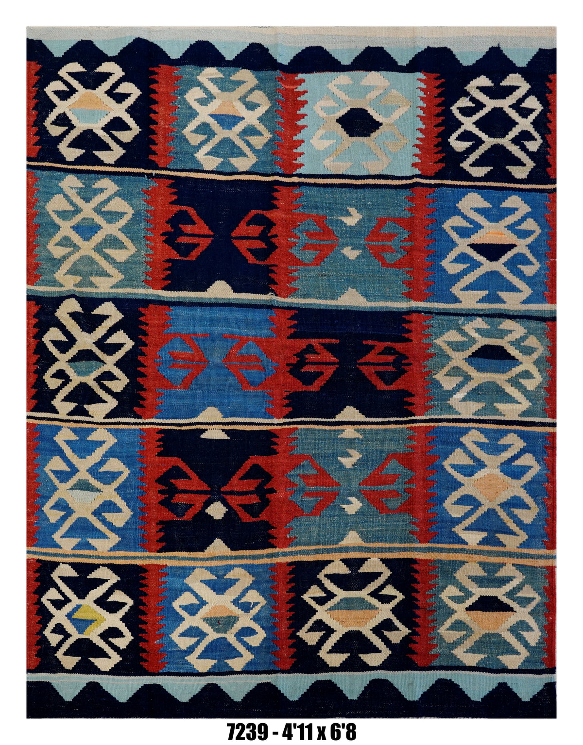 Handmade Afghan Rug — Killim 5x7-8