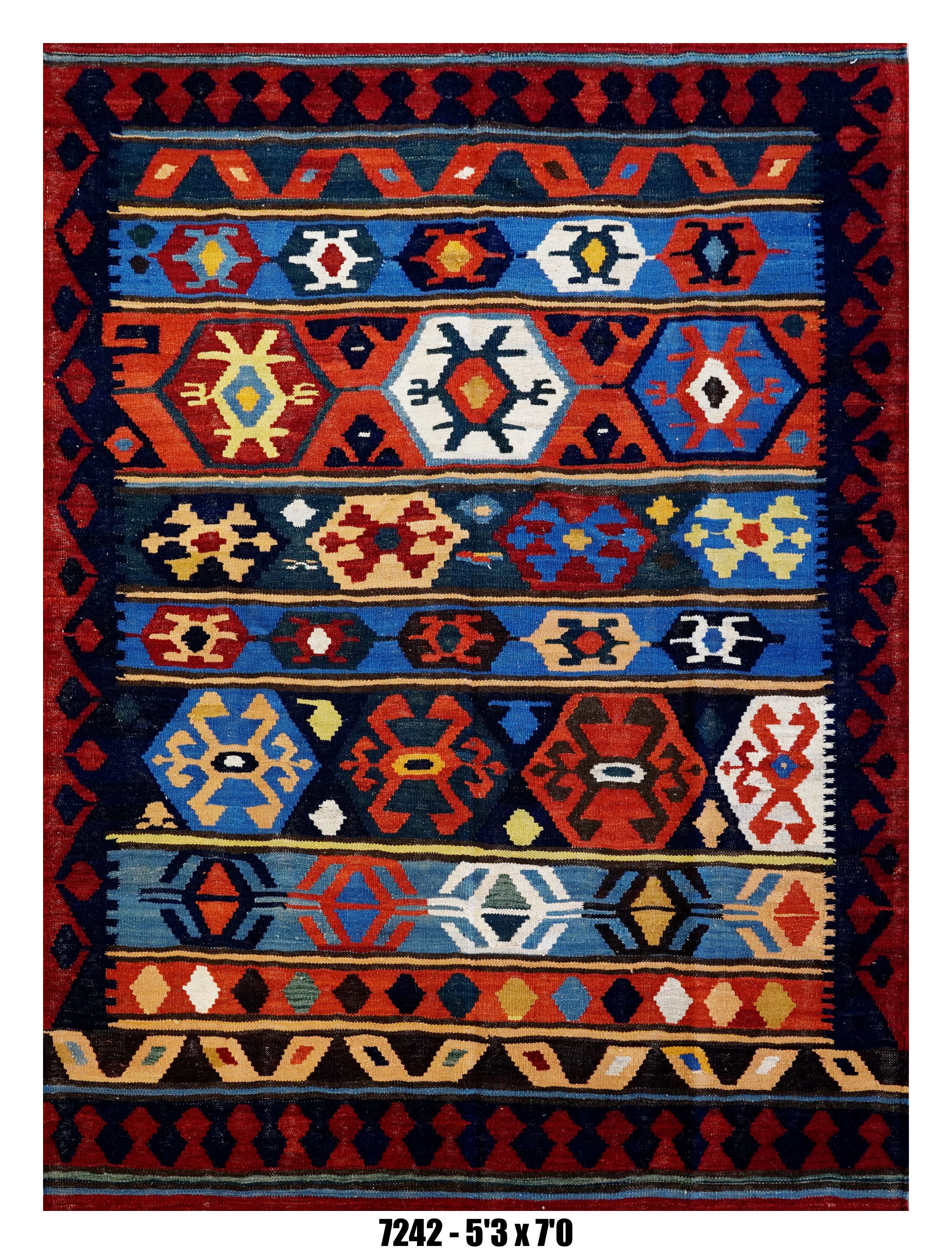 Handmade Afghan Rug — Killim 5x7-8