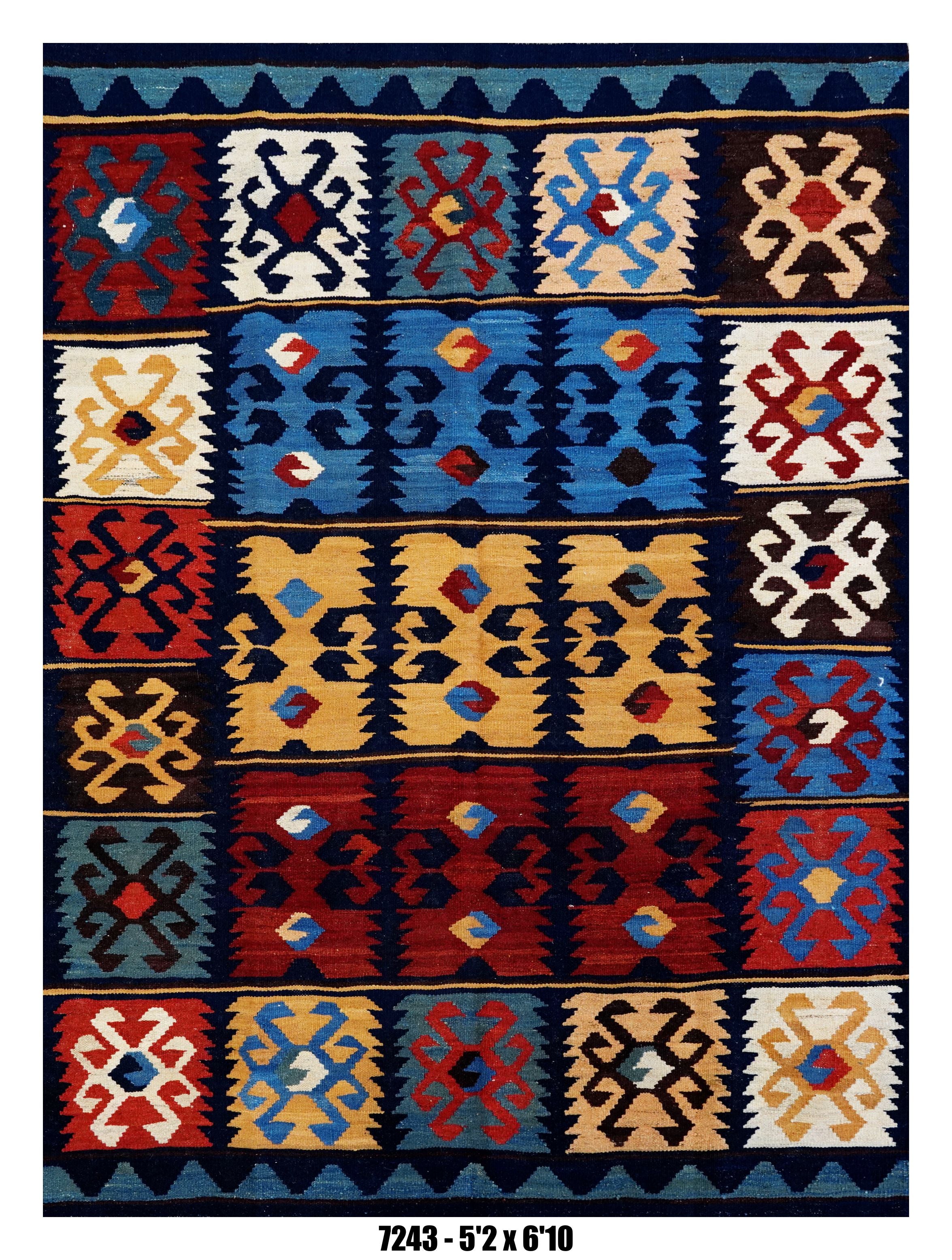 Handmade Afghan Rug — Killim 5x7-8