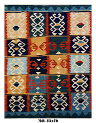 Handmade Afghan Rug — Killim 5x7-8