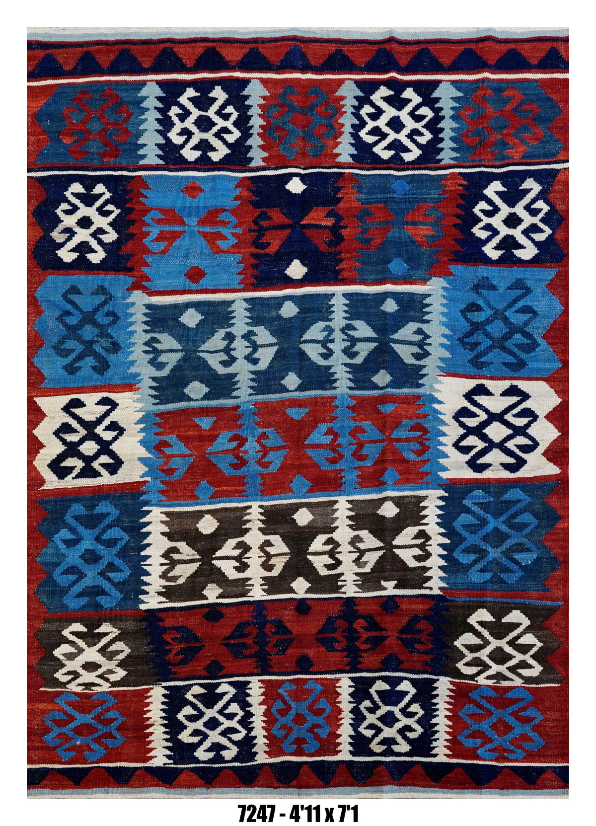 Handmade Afghan Rug — Killim 5x7-8