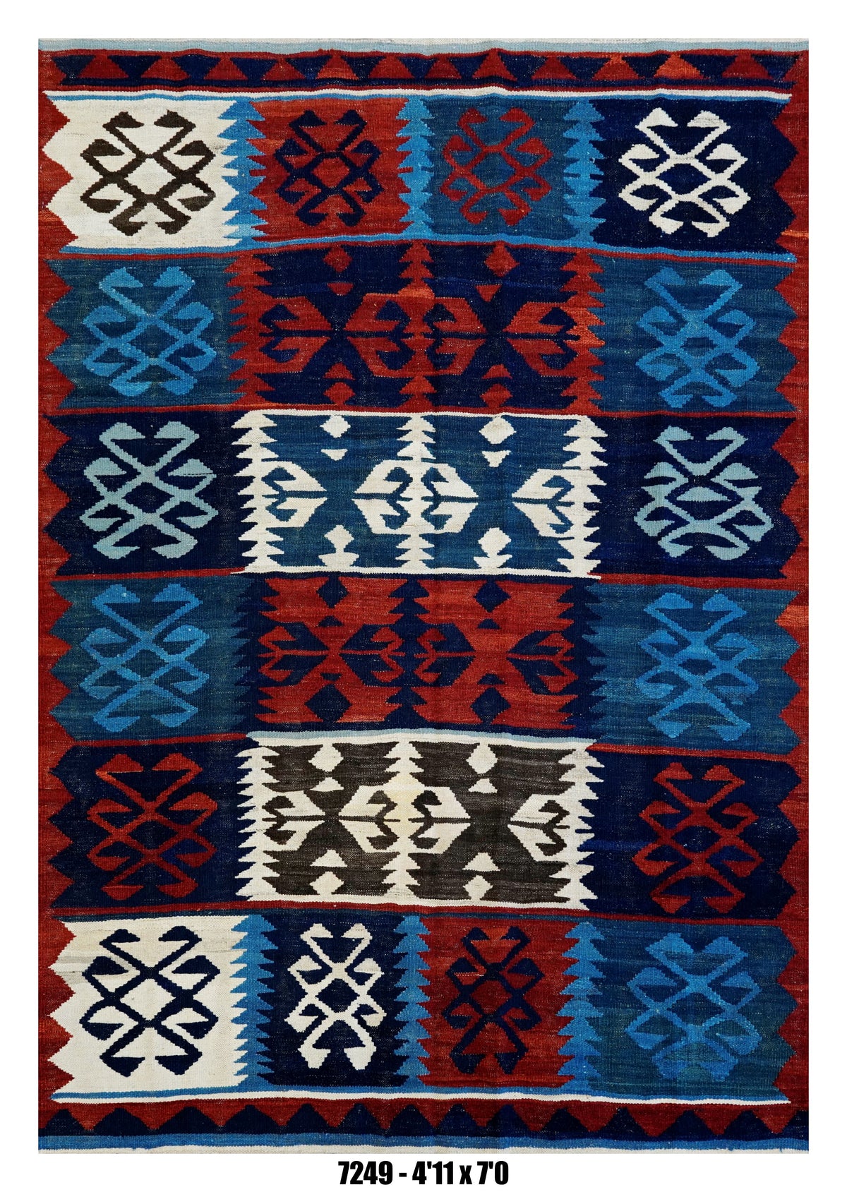 Handmade Afghan Rug — Killim 5x7-8