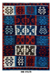 Handmade Afghan Rug — Killim 5x7-8