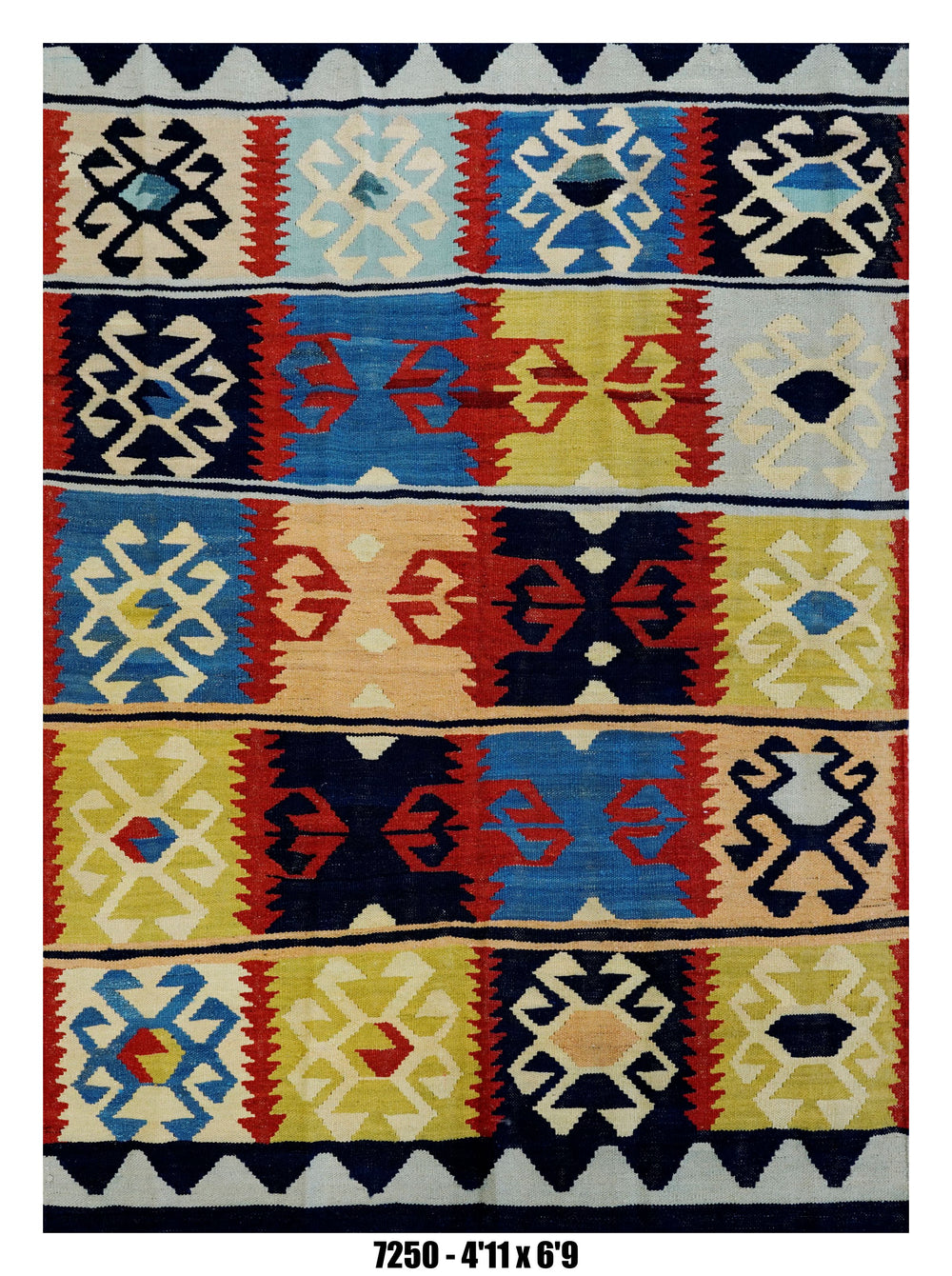 Handmade Afghan Rug — Killim 5x7-8