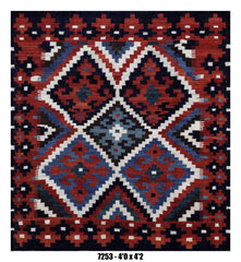 Handmade Afghan Rug — Killim Square - Round