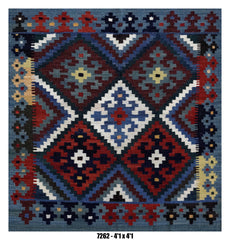 Handmade Afghan Rug — Killim Square - Round