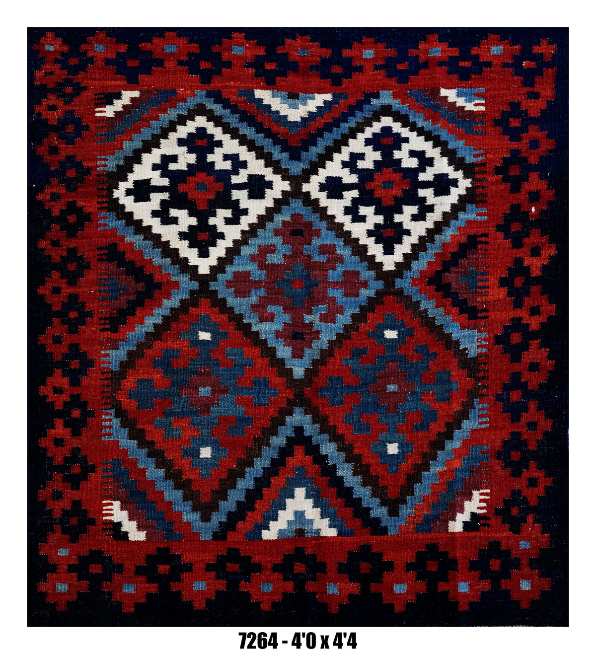 Handmade Afghan Rug — Killim Square - Round