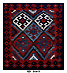 Handmade Afghan Rug — Killim Square - Round
