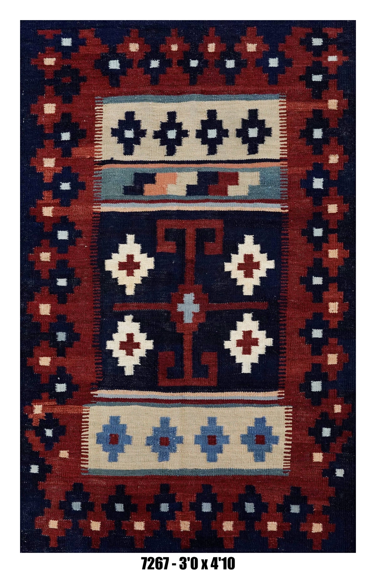 Handmade Afghan Rug — Killim 3x5