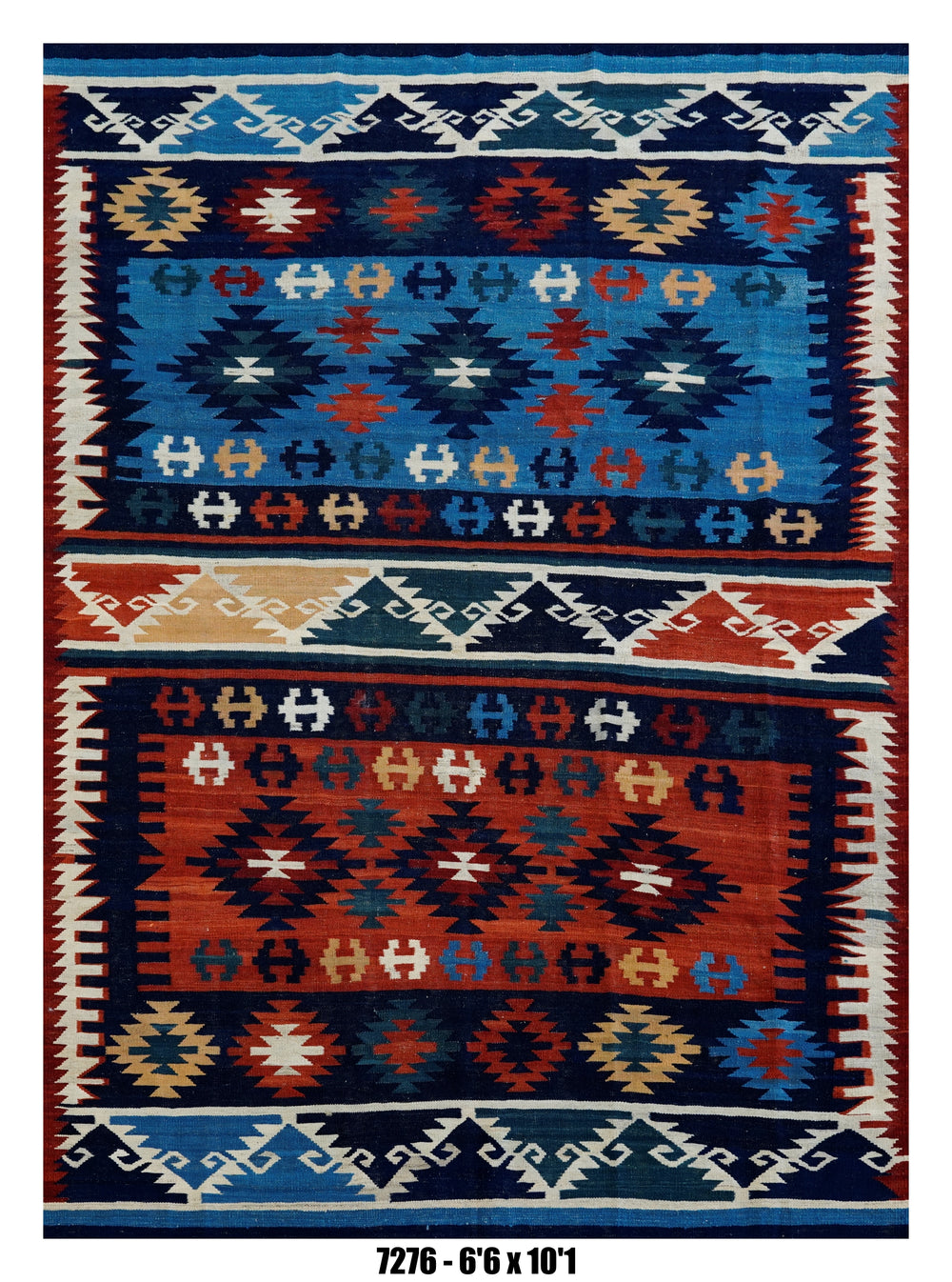 Handmade Afghan Rug — Killim 6x8-9